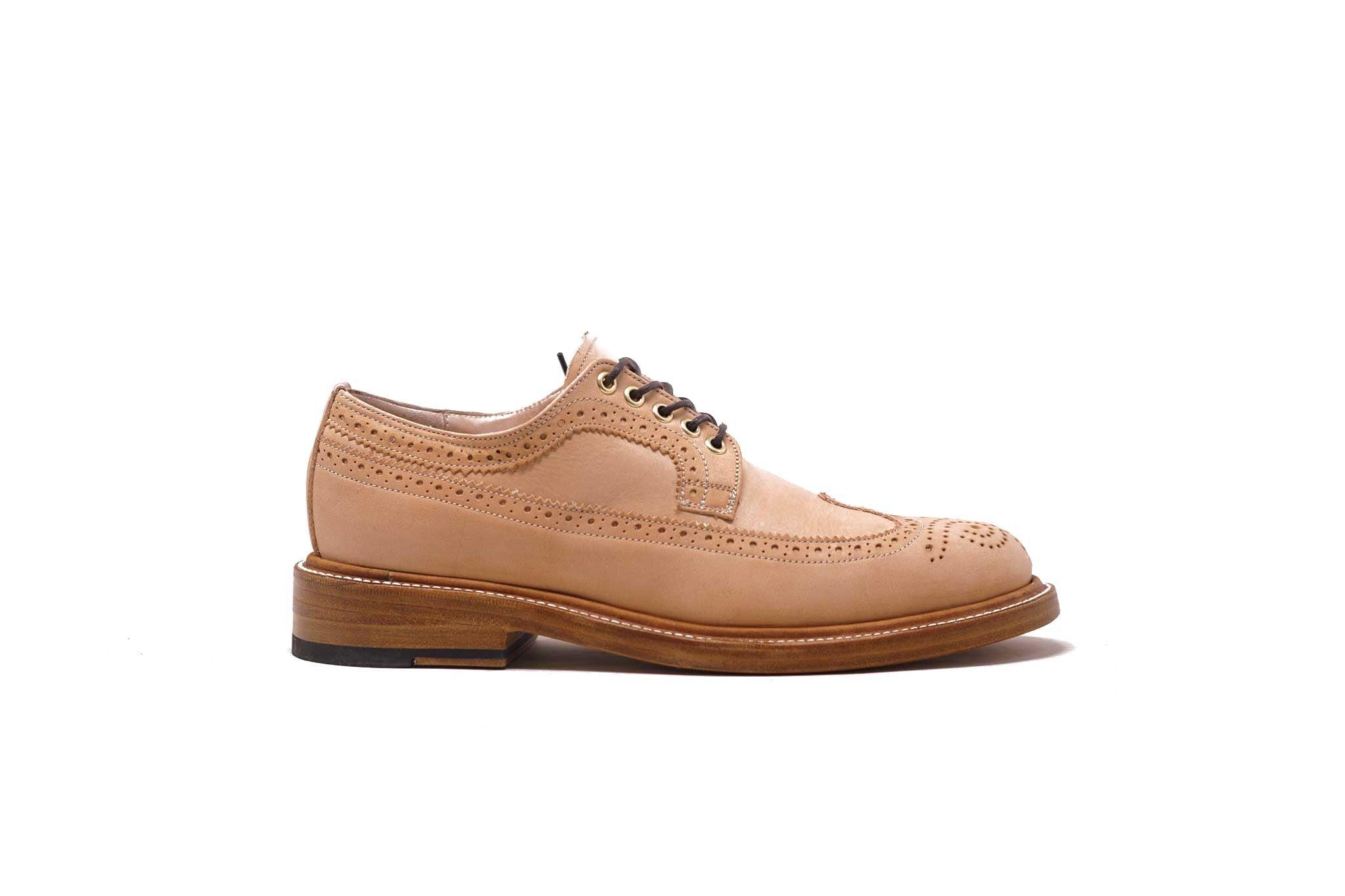 Concho Long Wing Brogues Veg Tan