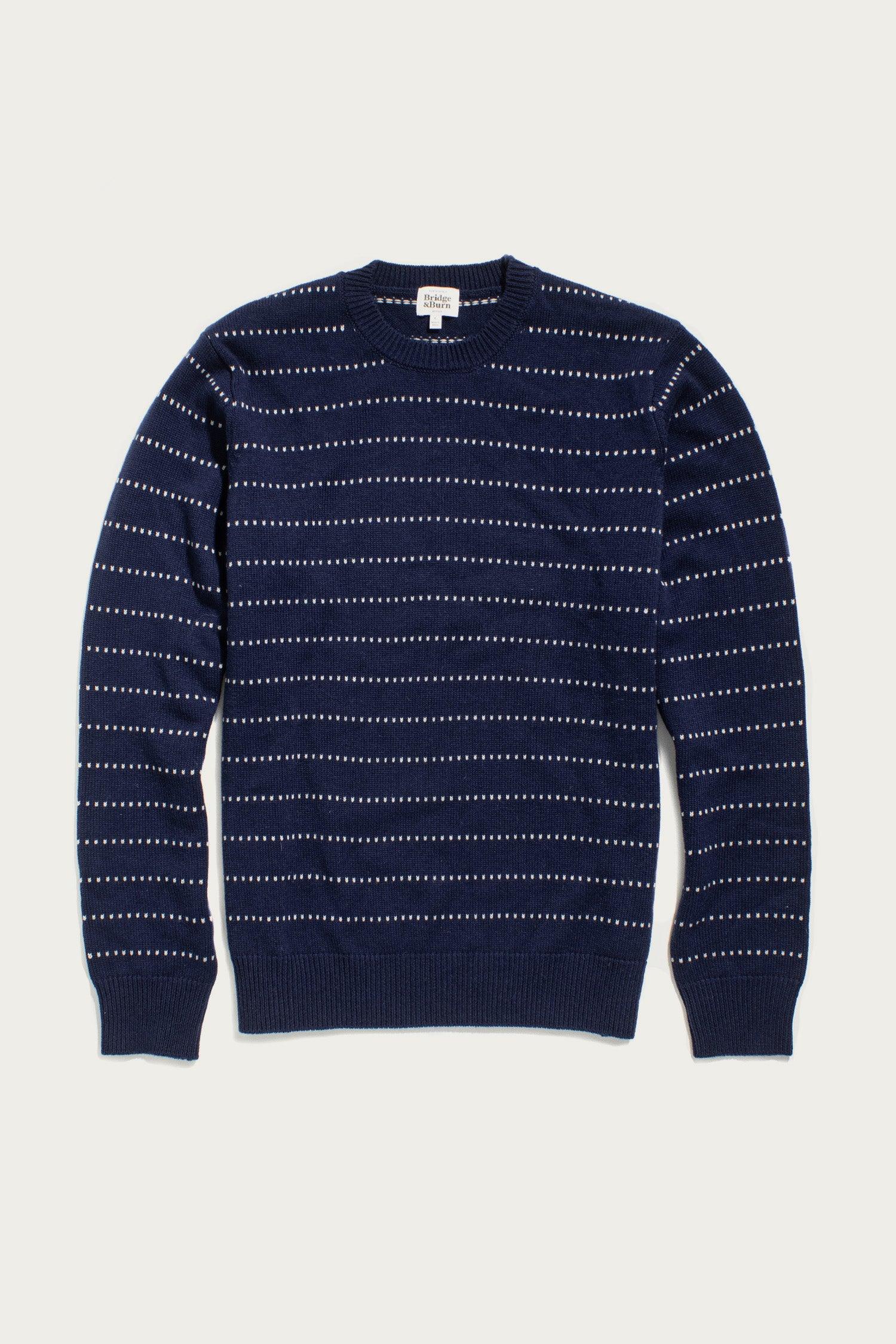 Orson Sweater / Navy Dotted Path