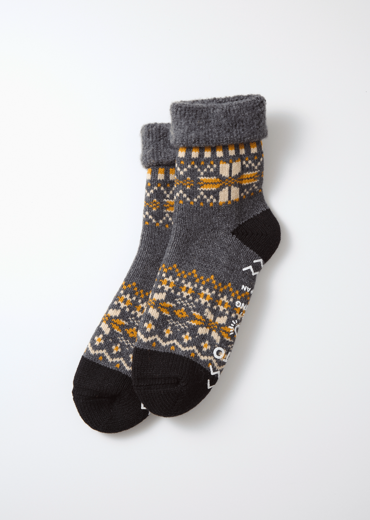 ROTOTO Comfy Room Snow Flake Socks / D. Gray