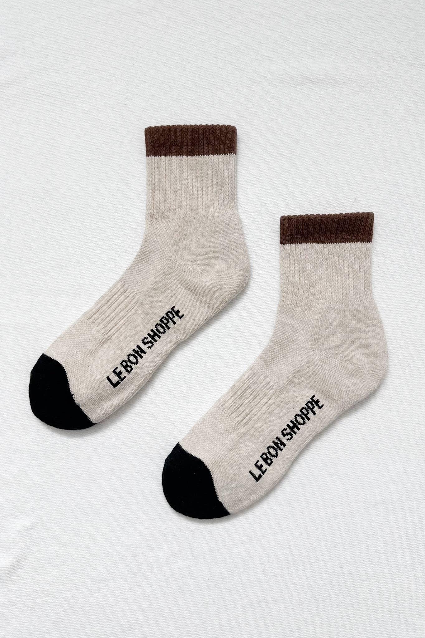 Color Block Girlfriend Socks / Black Coffee