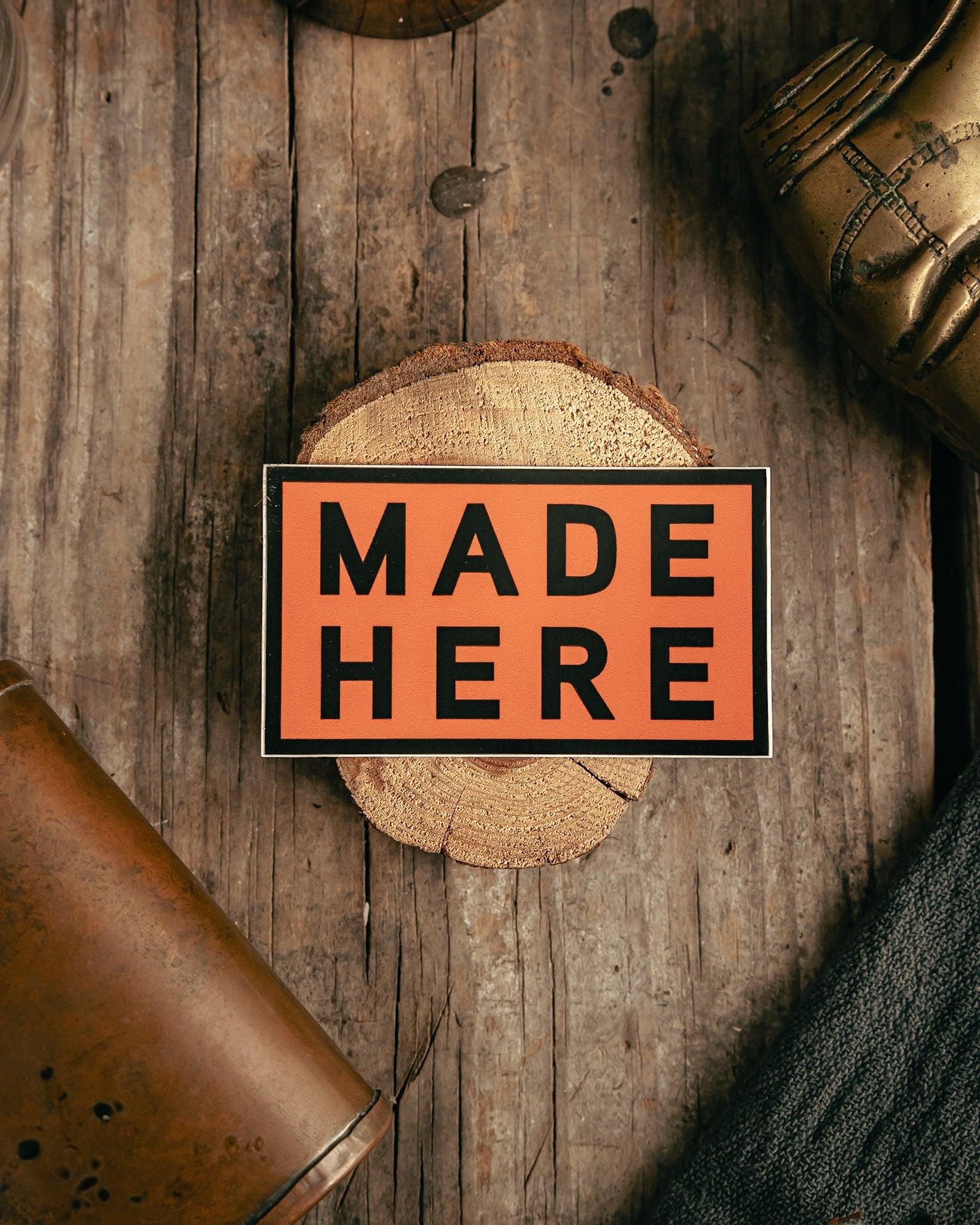 Sticker | Made Here | Orange | Manready Mercantile