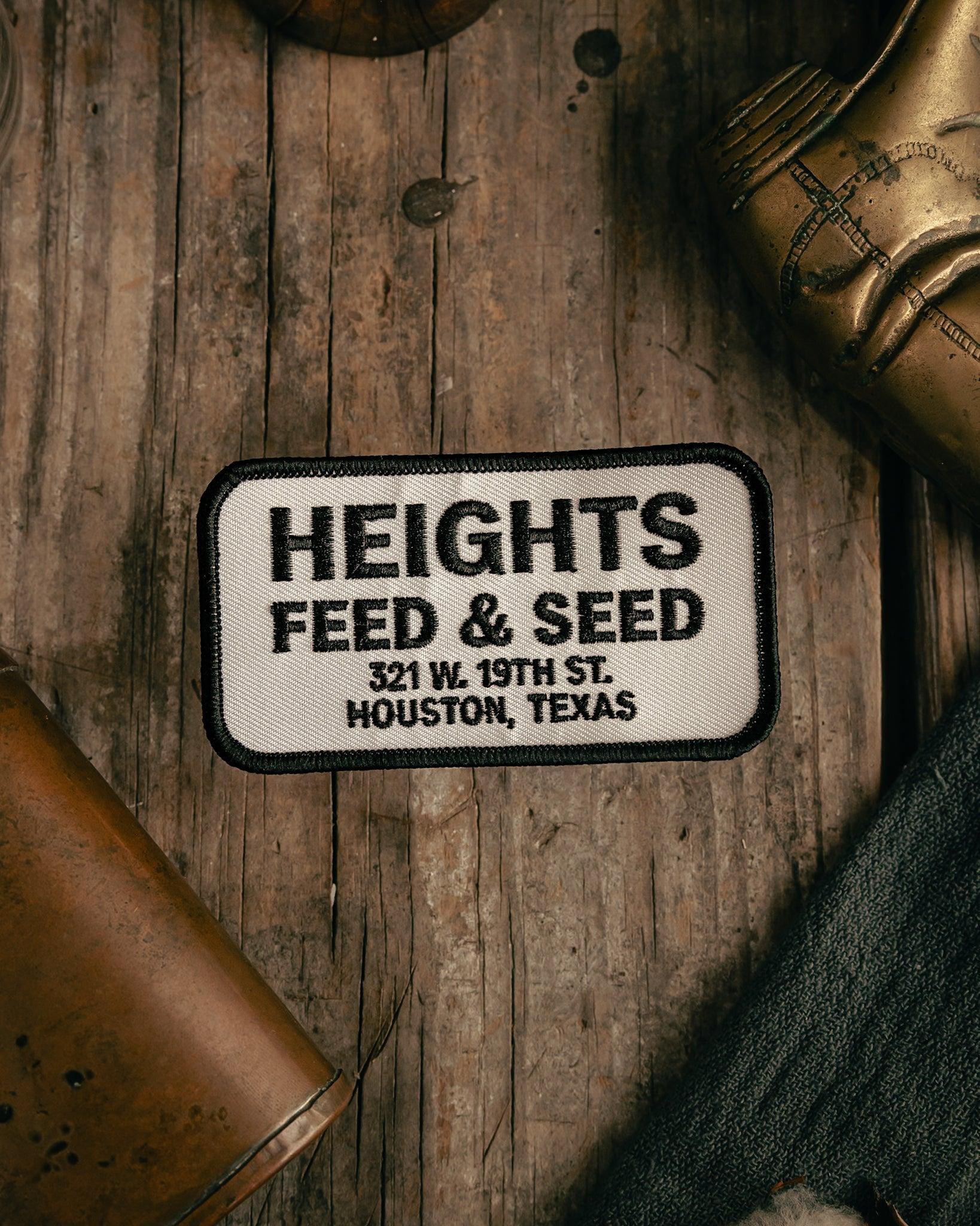 Patch | Heights Feed & Seed | Black & White | Manready Mercantile