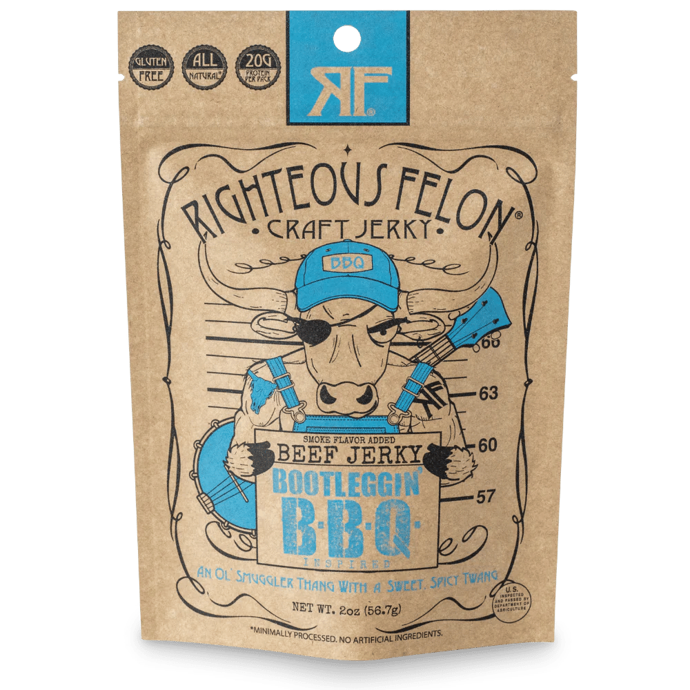 Bootleggin' BBQ Beef Jerky | Righteous Felon Craft Jerky