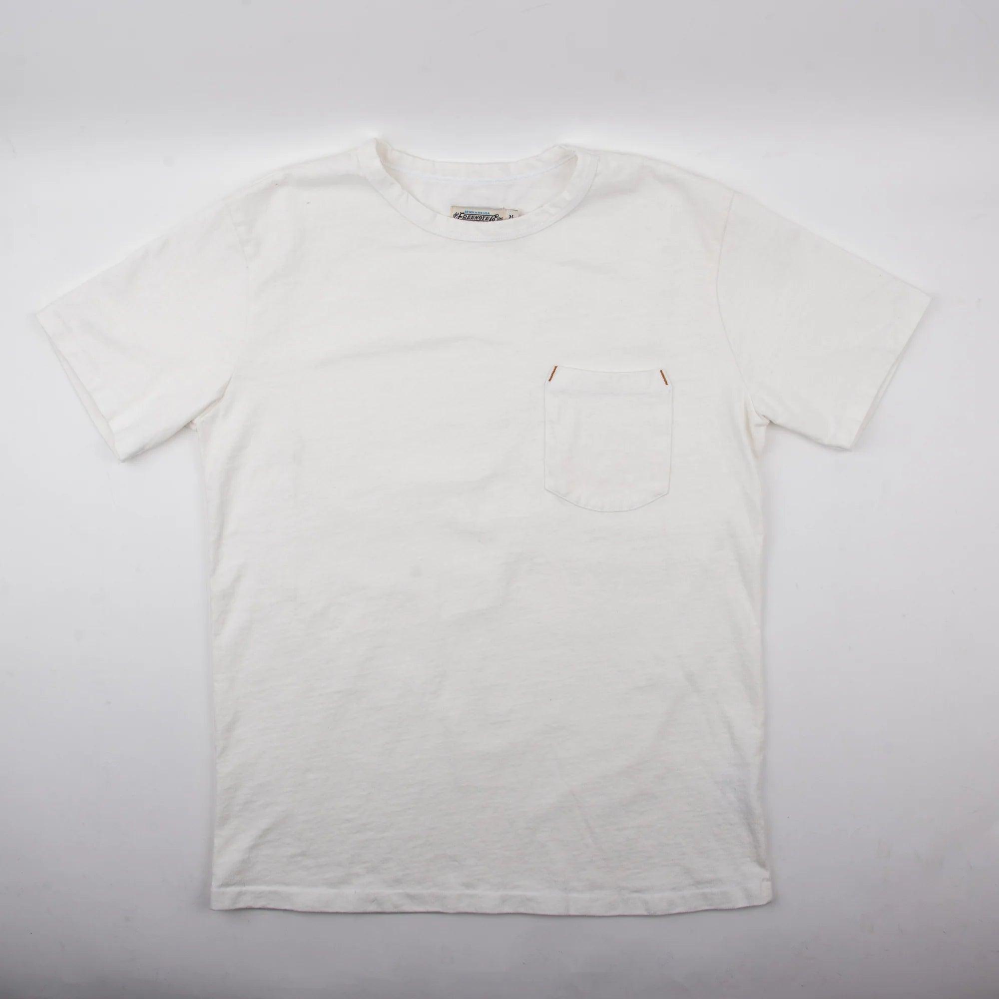 13 oz Pocket Tee | White | Freenote Cloth