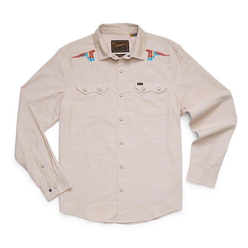 Crosscut Deluxe Snapshirt | Parrot Patrol : Dune Chambray | Howler Bros
