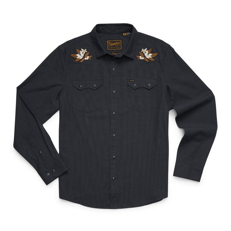 Crosscut Deluxe Snapshirt | Orange Blossoms : Antique Black | Howler Bros