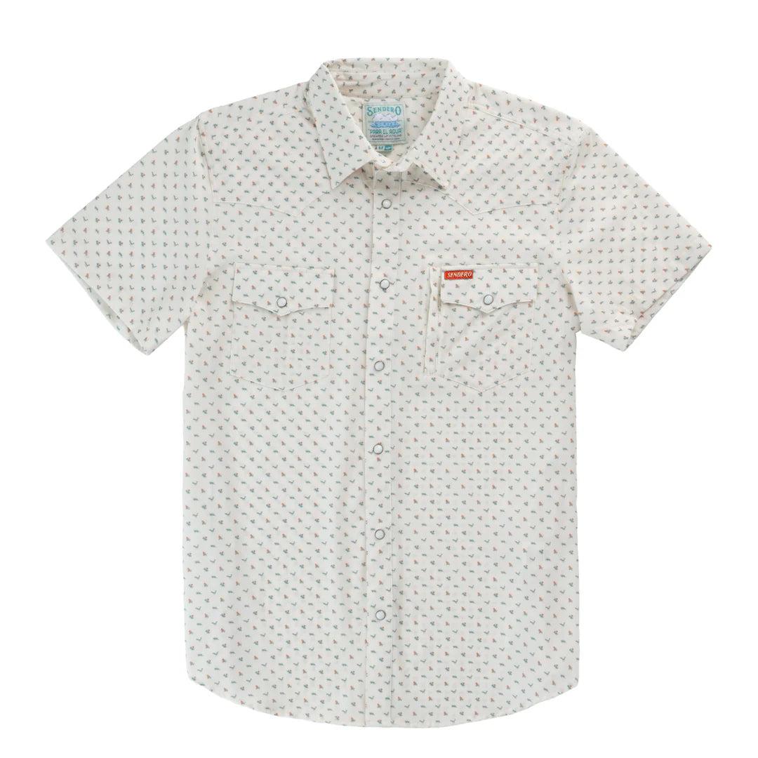 Confluence Tech S/S Shirt | Tejas Amigos - Cream | Sendero Provisions Co