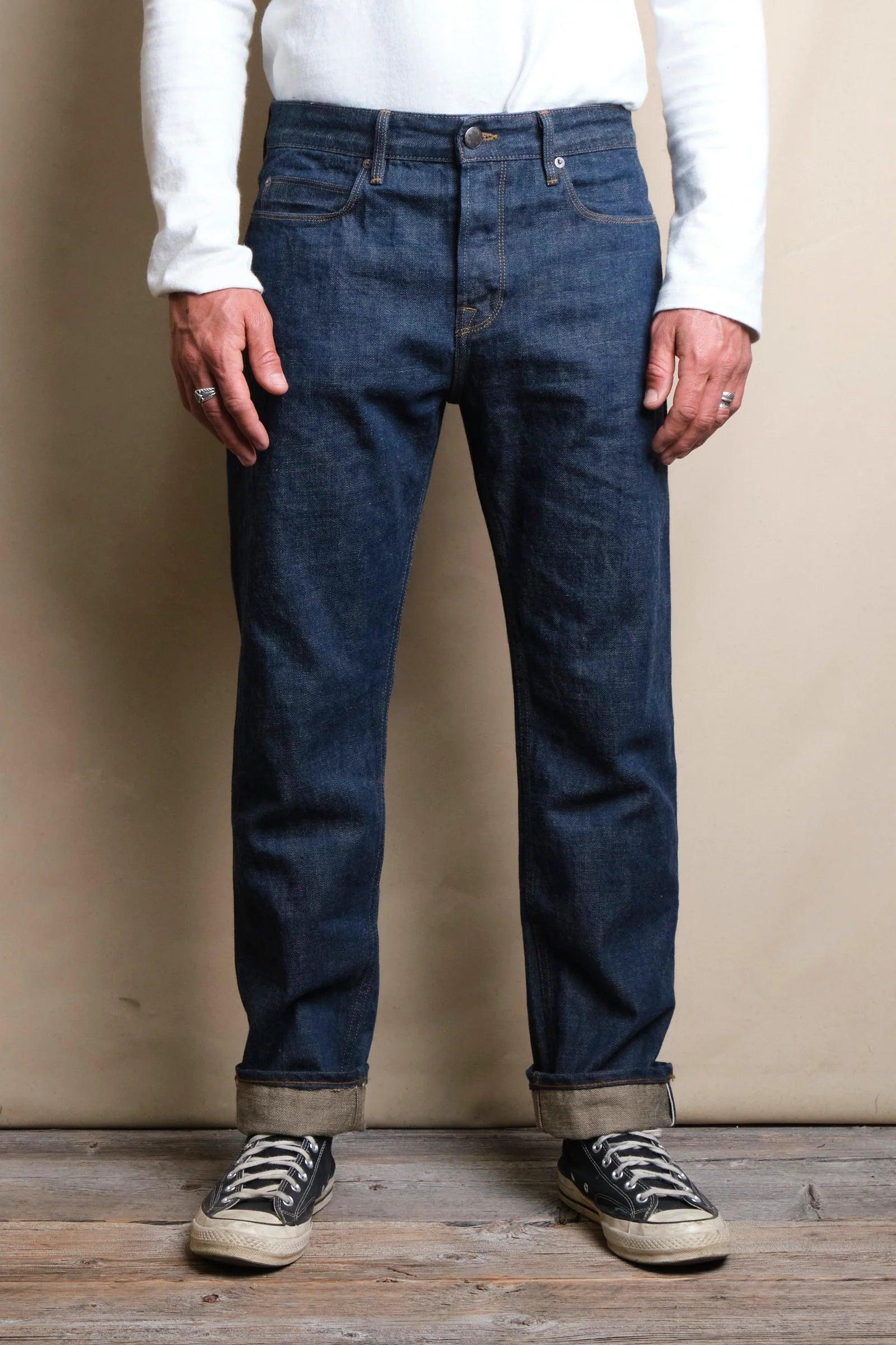 Portola Classic Taper | 13 oz Natural Rinsed Denim | Freenote Cloth