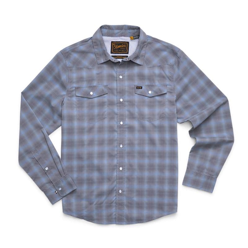 H Bar B Tech Longsleeve | Kent Plaid : Tradewinds | Howler Bros