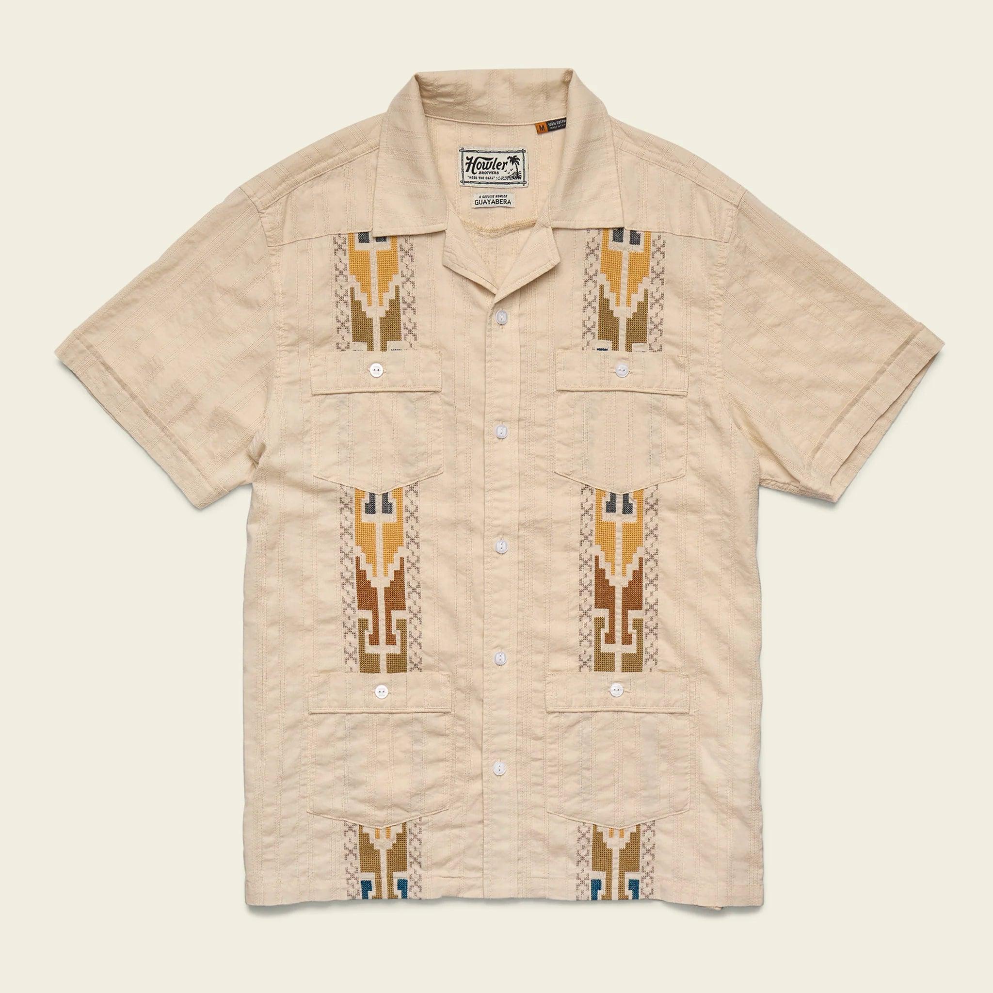 Guayabera Shirt | Temple Tracks : Oatmeal | Howler Bros