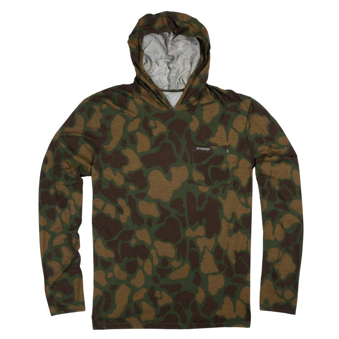 Yucatan Bamboo Hoodie Tech Shirt | Forest Camo | Sendero Provisions Co