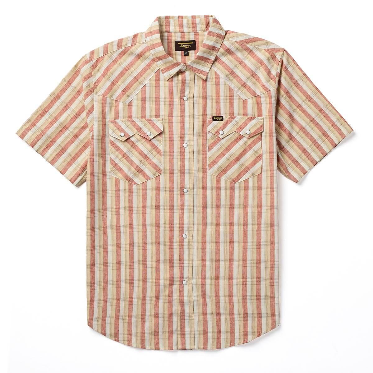 Sawtoof S/S Shirt | White Wash Plaid | Seager Co.