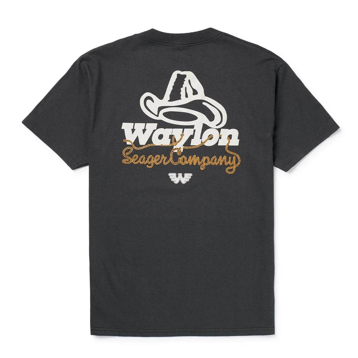 Lasso Lash Premium Tee | Pigment Black | Seager Co. x Waylon Jennings
