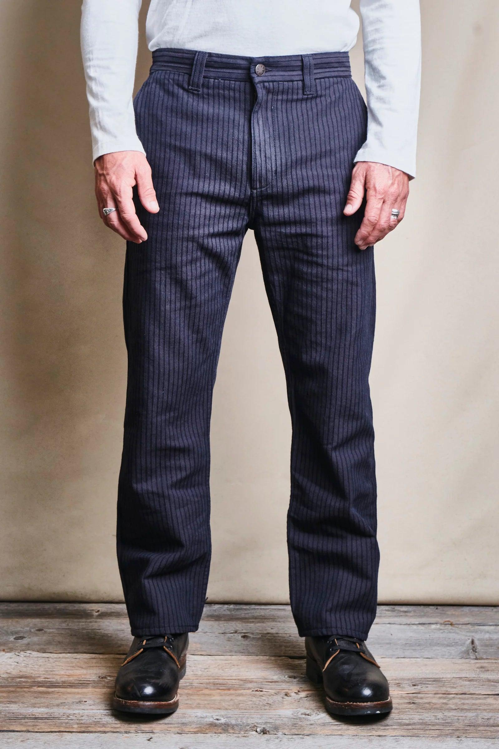 Deck Pant | Indigo Herringbone Dobby | Freenote Cloth