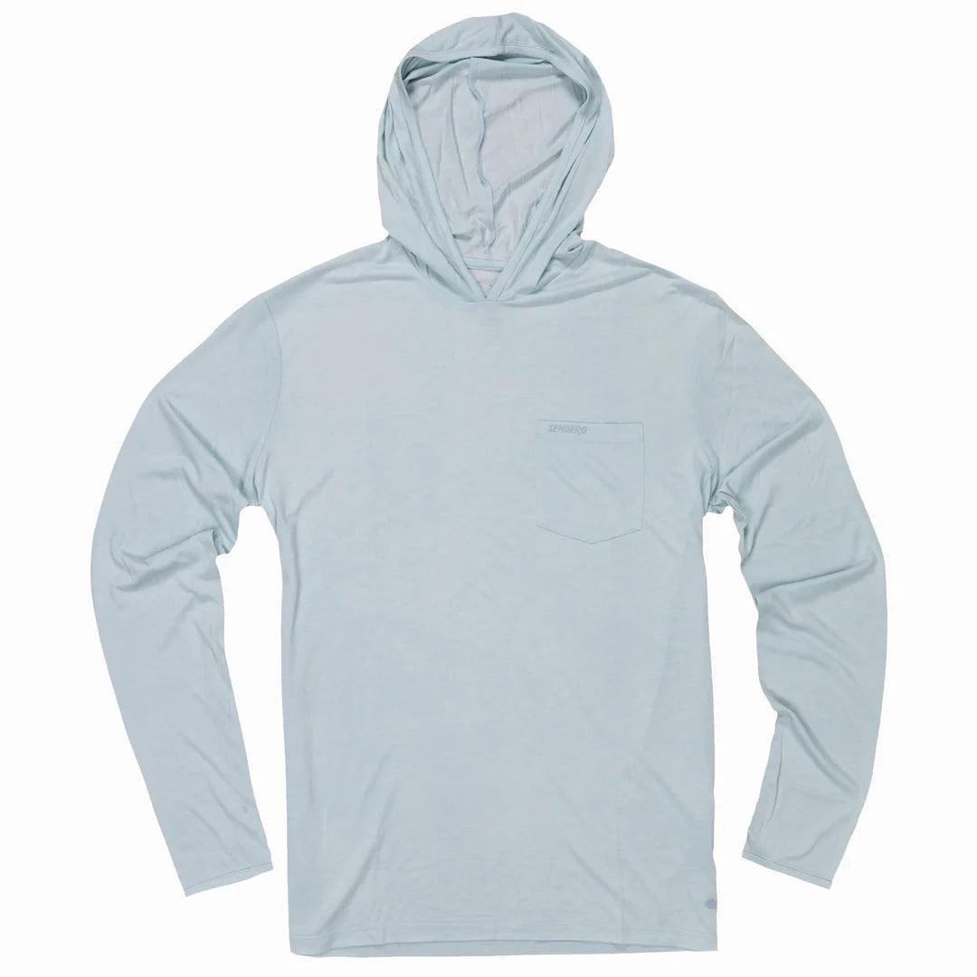 Yucatan Bamboo Hoodie Tech Shirt | Frio Blue | Sendero Provisions Co