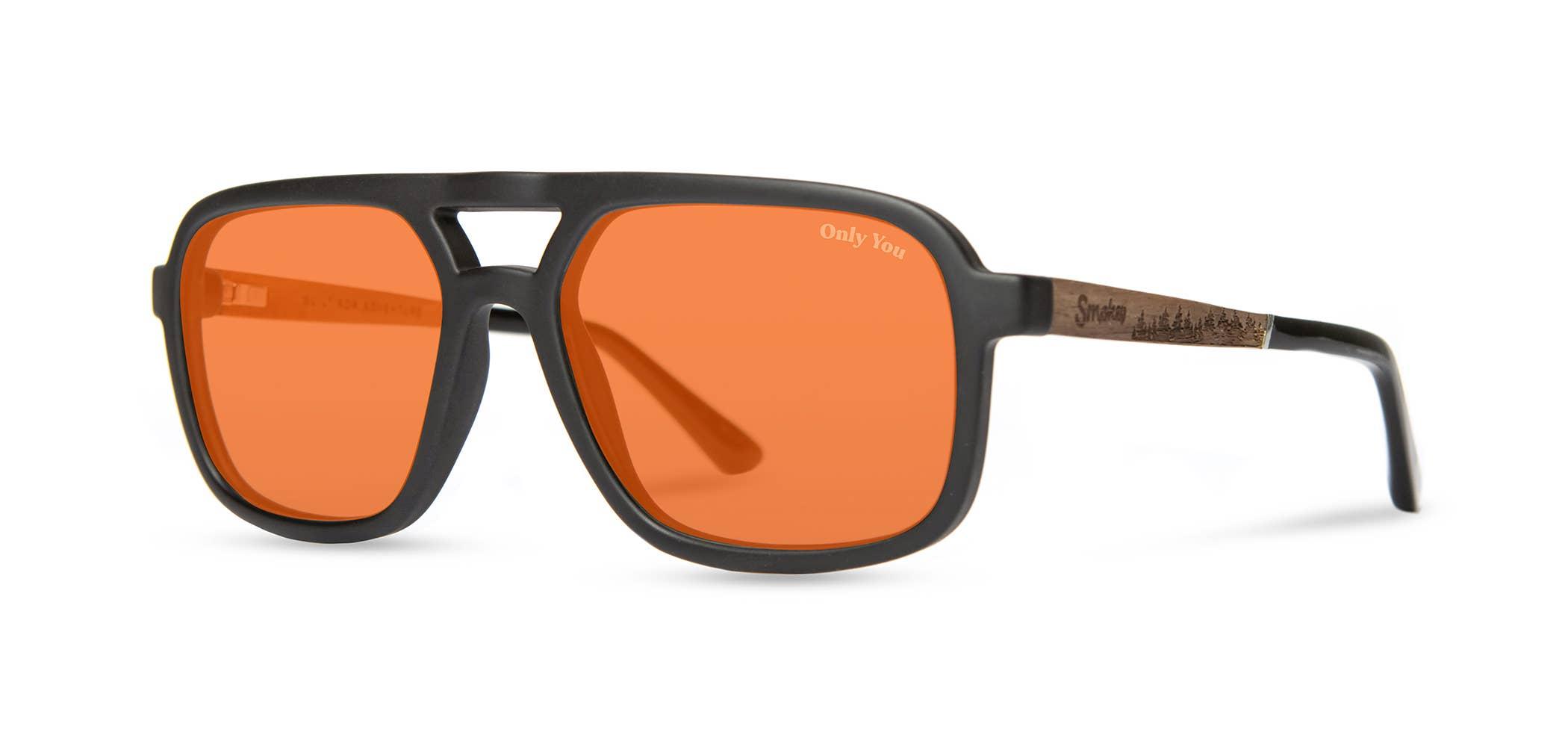 Glacier Sunglasses | Matte Black: HD Plus Polarized Amber |Smokey Bear x CAMP