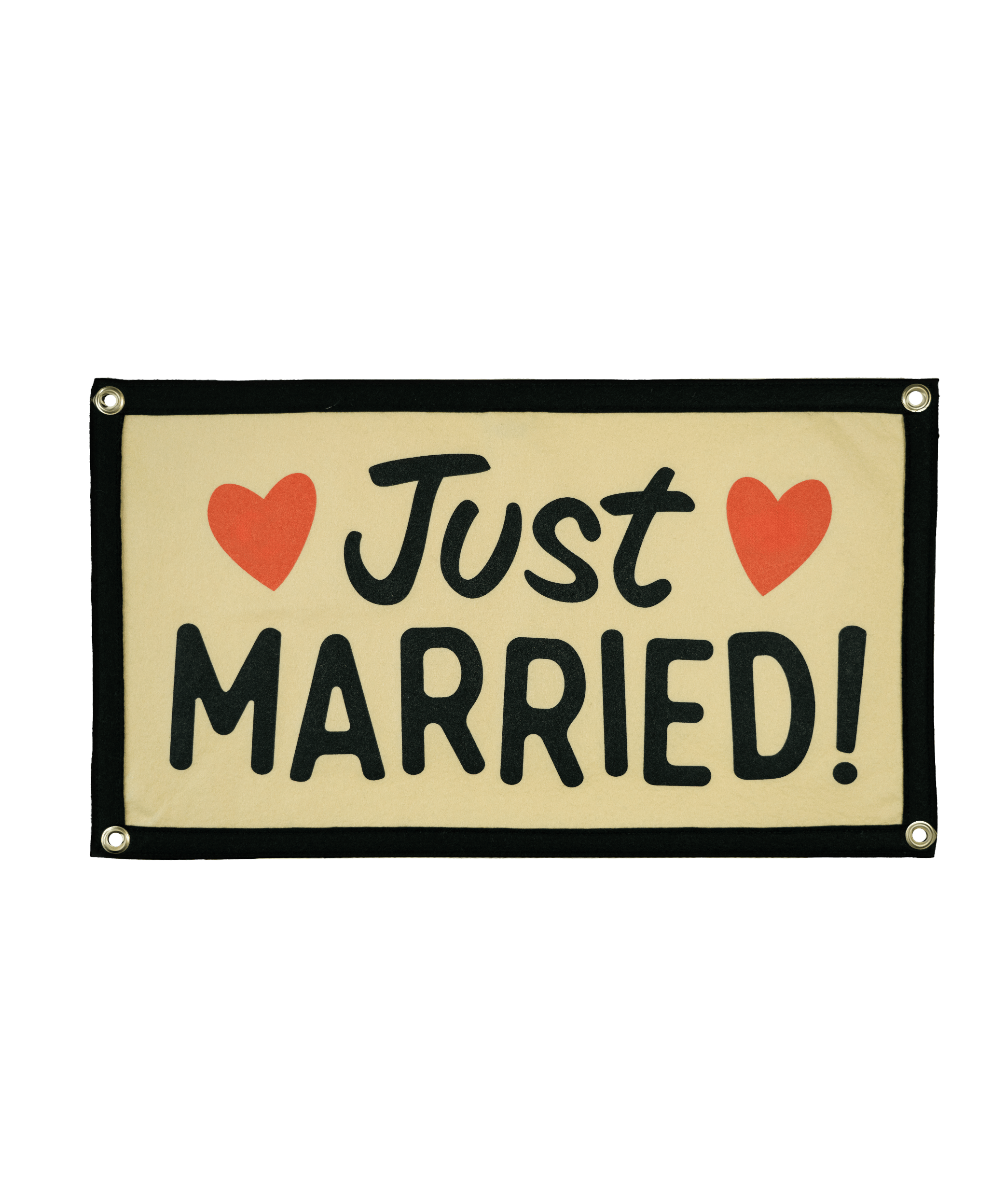 Just Married Camp Flag | Oxford Pennant