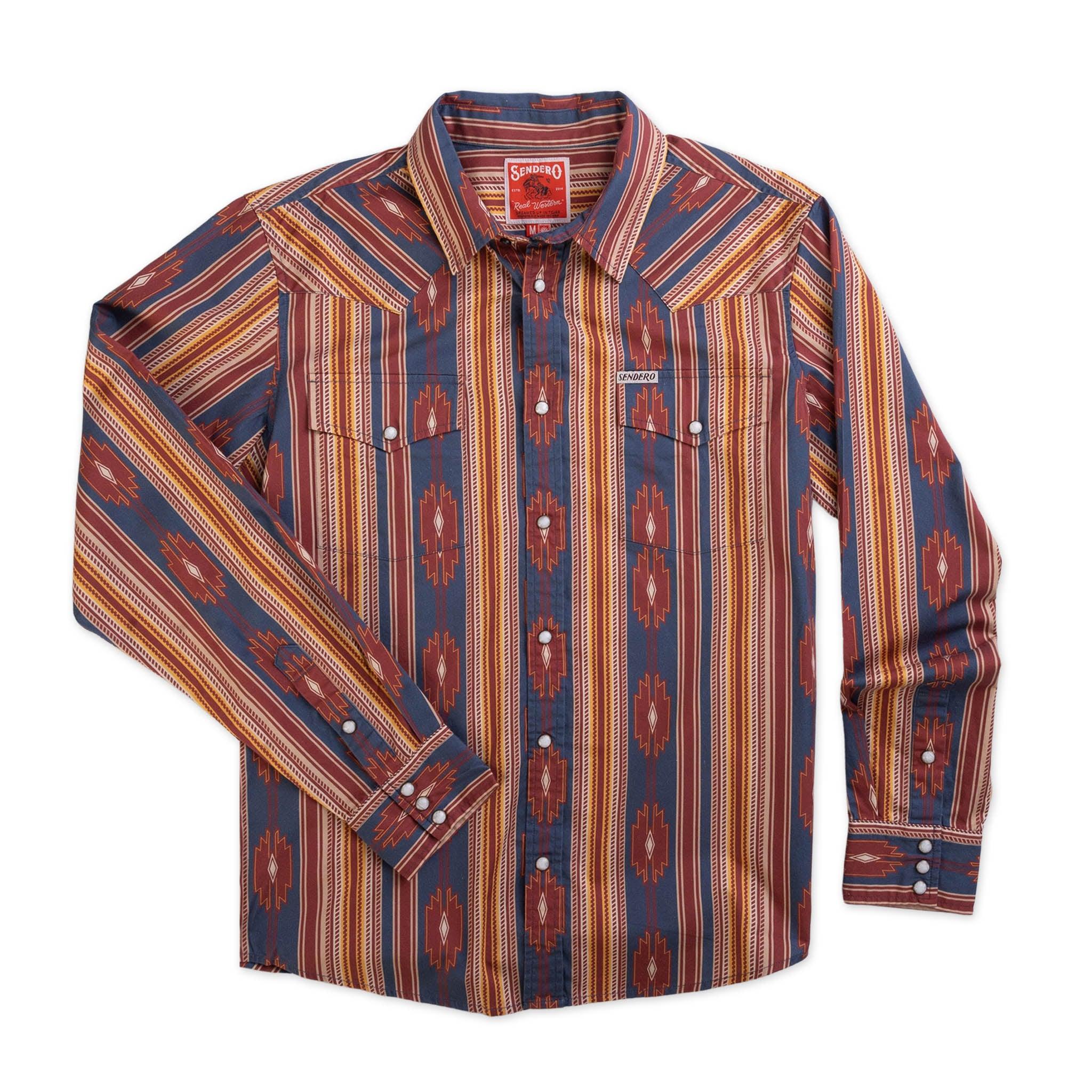 Wyatt Pearl Snap Shirt | Chevron Stripe - Tulsa | Sendero Provisions Co.