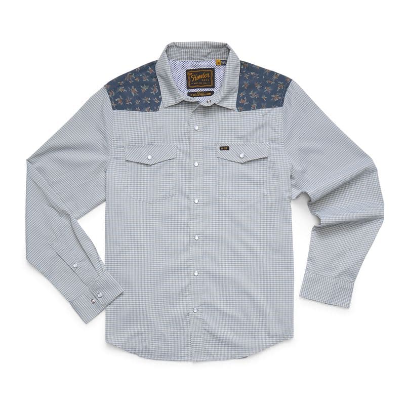 H Bar B Tech Longsleeve | Rancher Floral : Smoke Blue | Howler Bros
