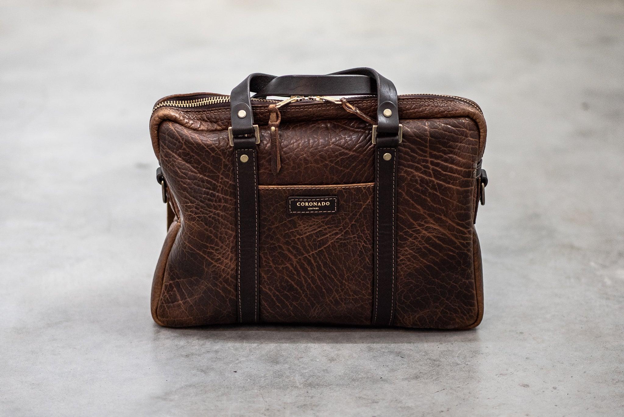 Bison Slim Briefcase #551 | Walnut | Coronado Leather
