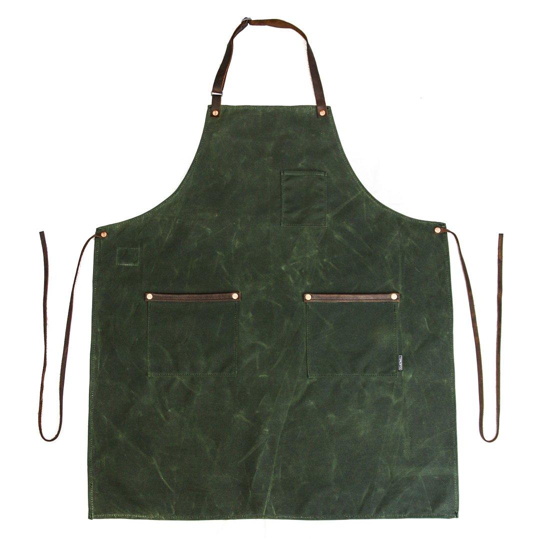 Industry Apron | Olive Waxed Canvas | Hardmill