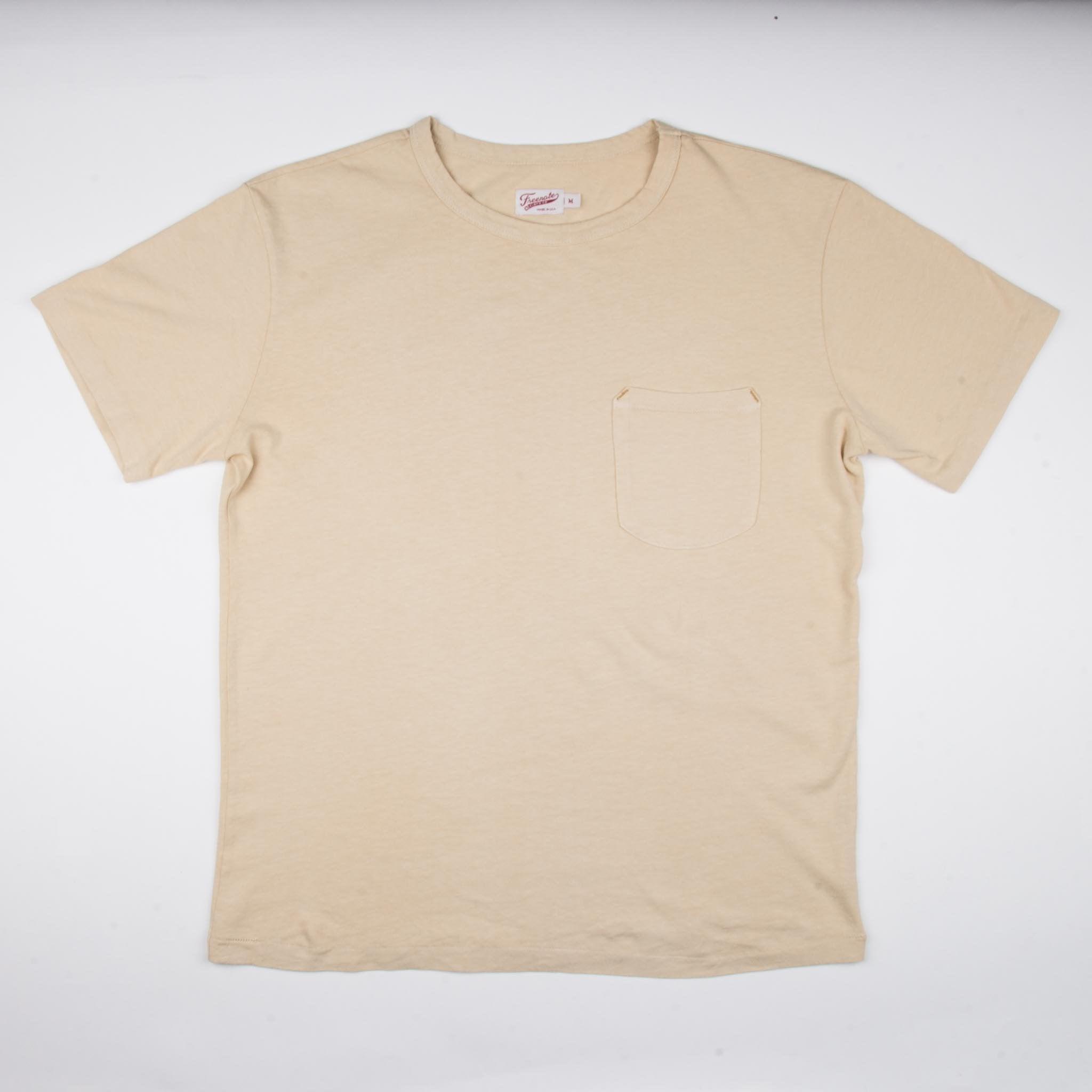 9 oz Pocket Tee | Cream | Freenote Cloth