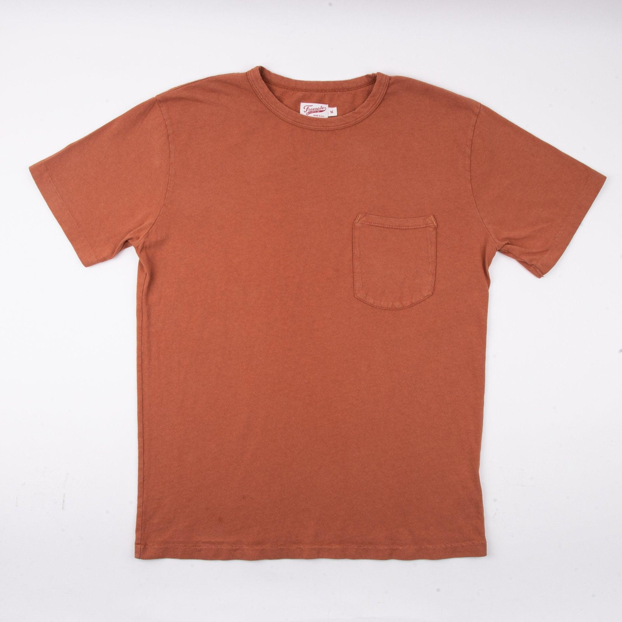 FREENOTE CLOTH 9 oz. Pocket Tee | Rust  | Freenote Cloth
