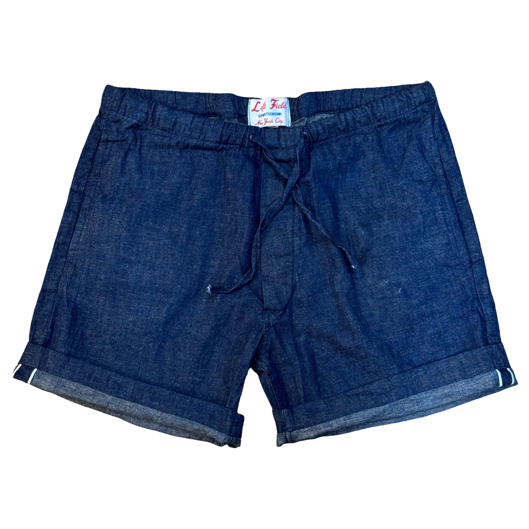 Nihon Menpu 8oz Cotten/ Linen Selvedge denim drawstring shorts