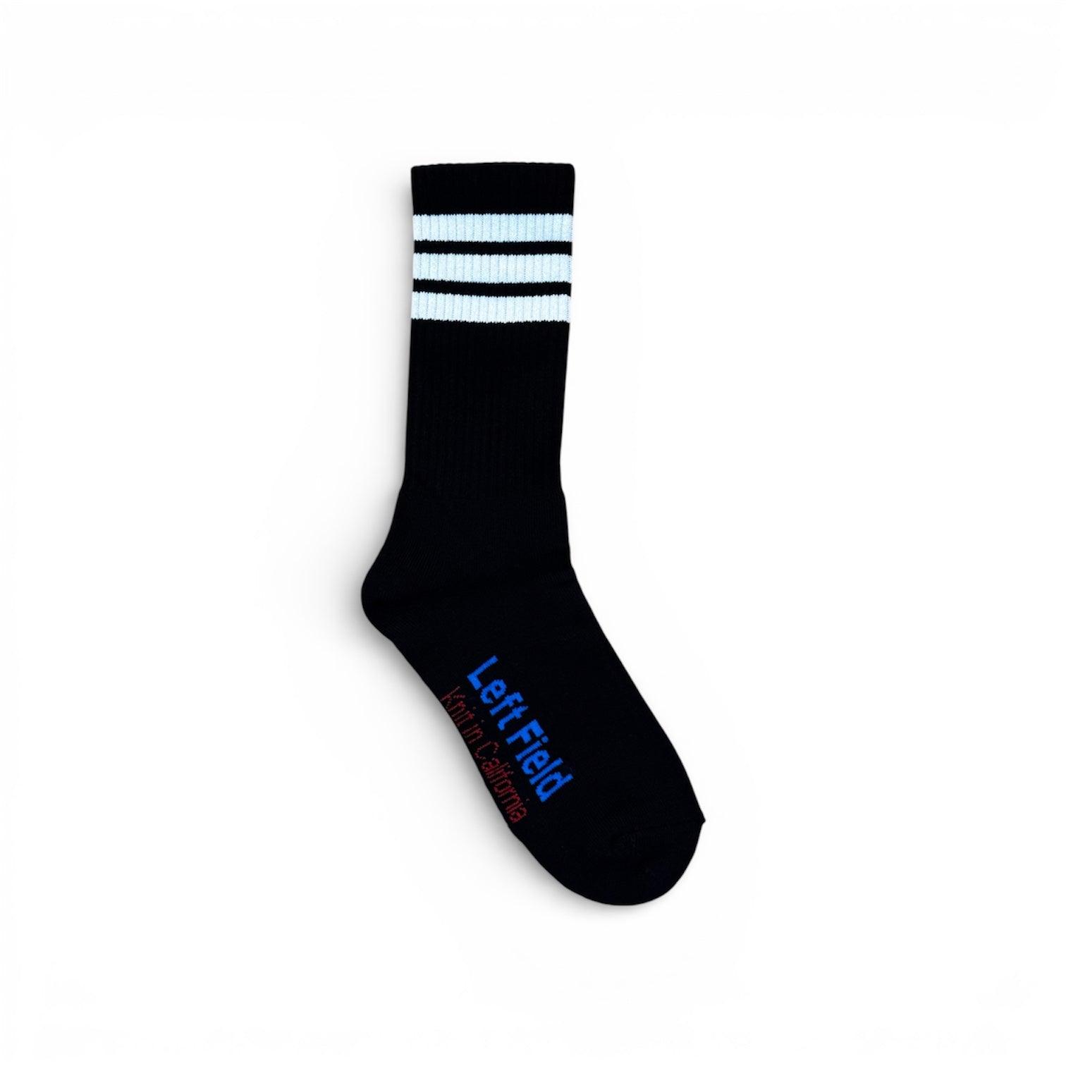 Black & White Striped Bamboo Tube Socks