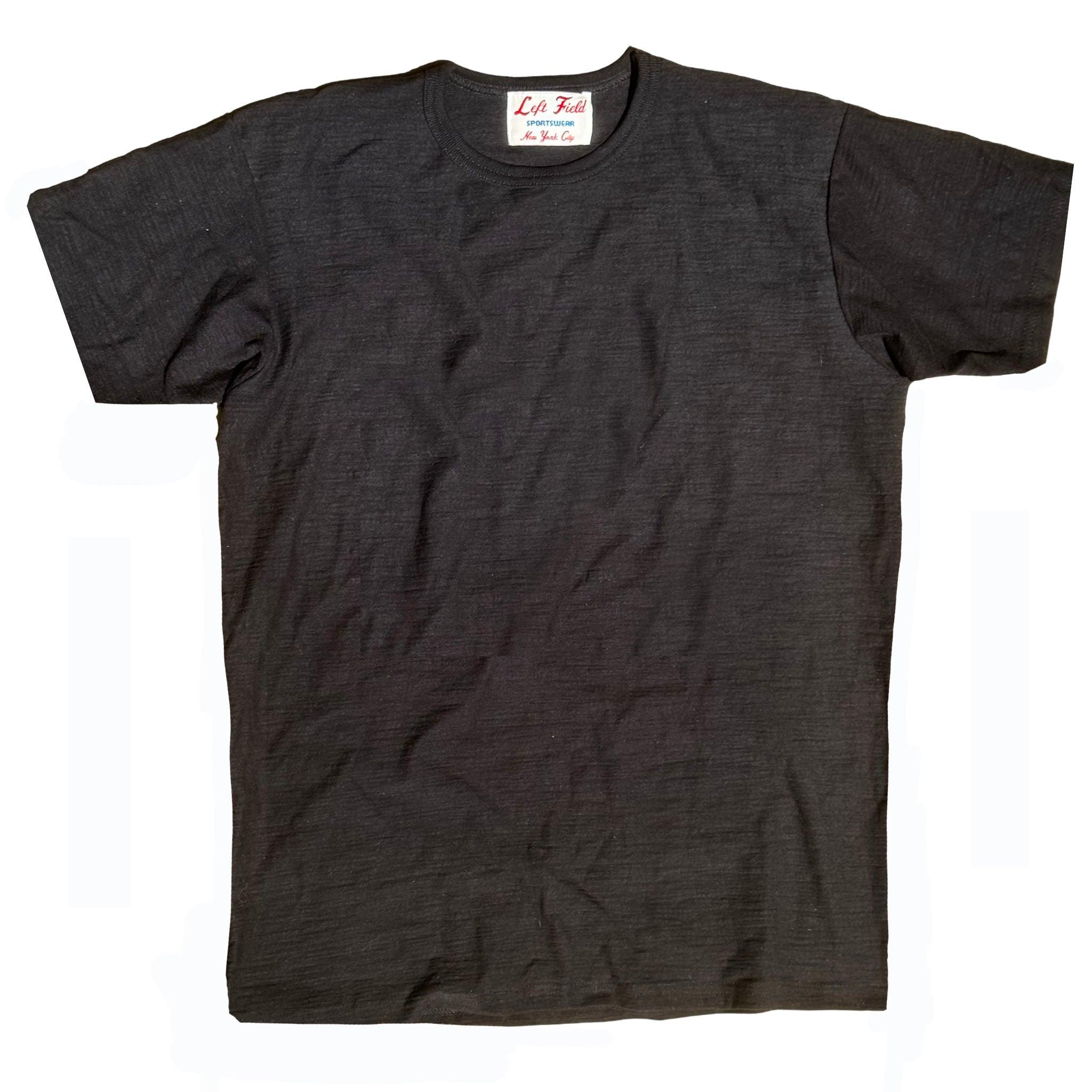 Black super slub heavyweight Wakayama knit Tee