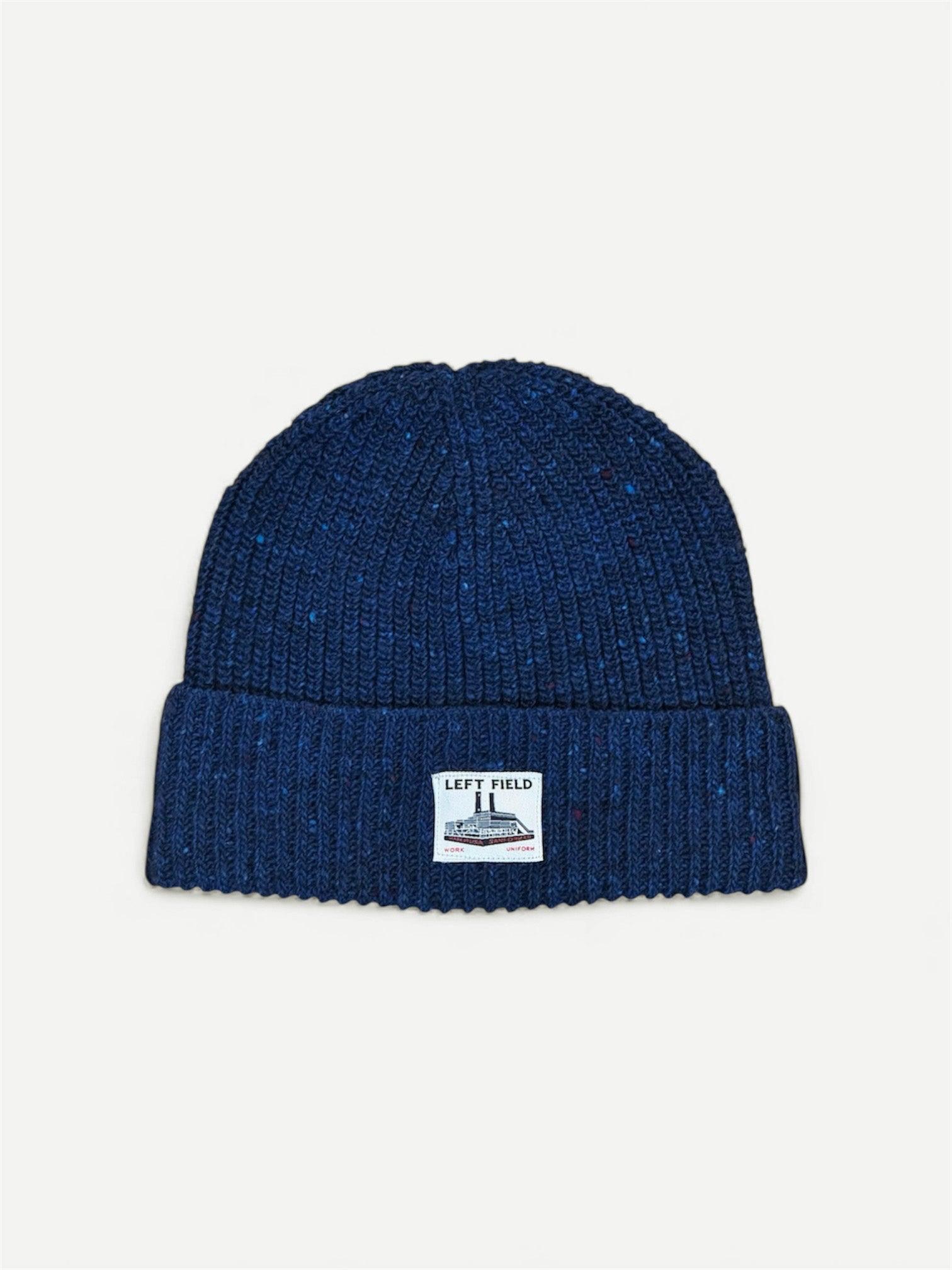Donegal Navy Merino Wool Watch Cap