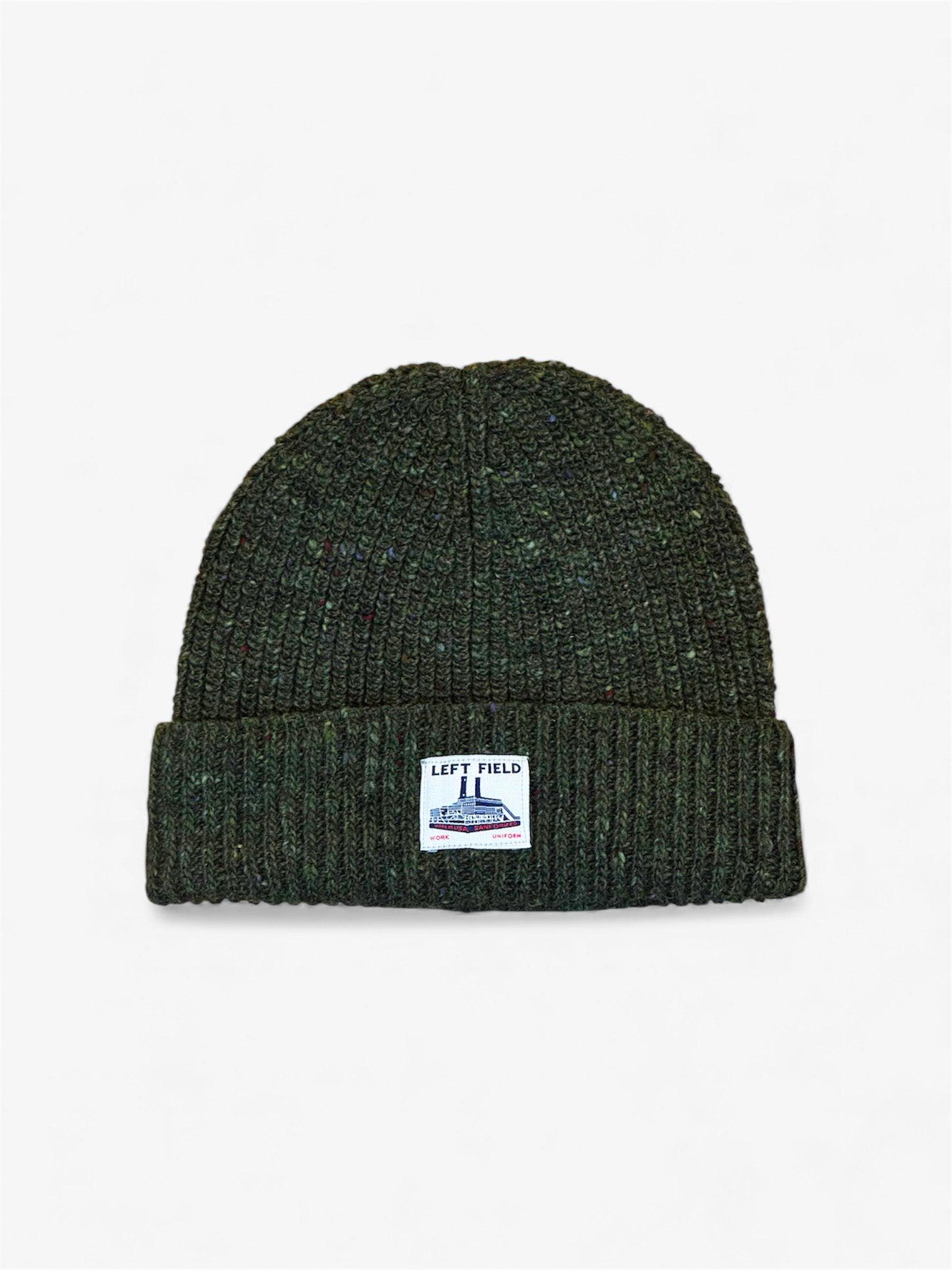 Donegal Olive Merino Wool Watch Cap