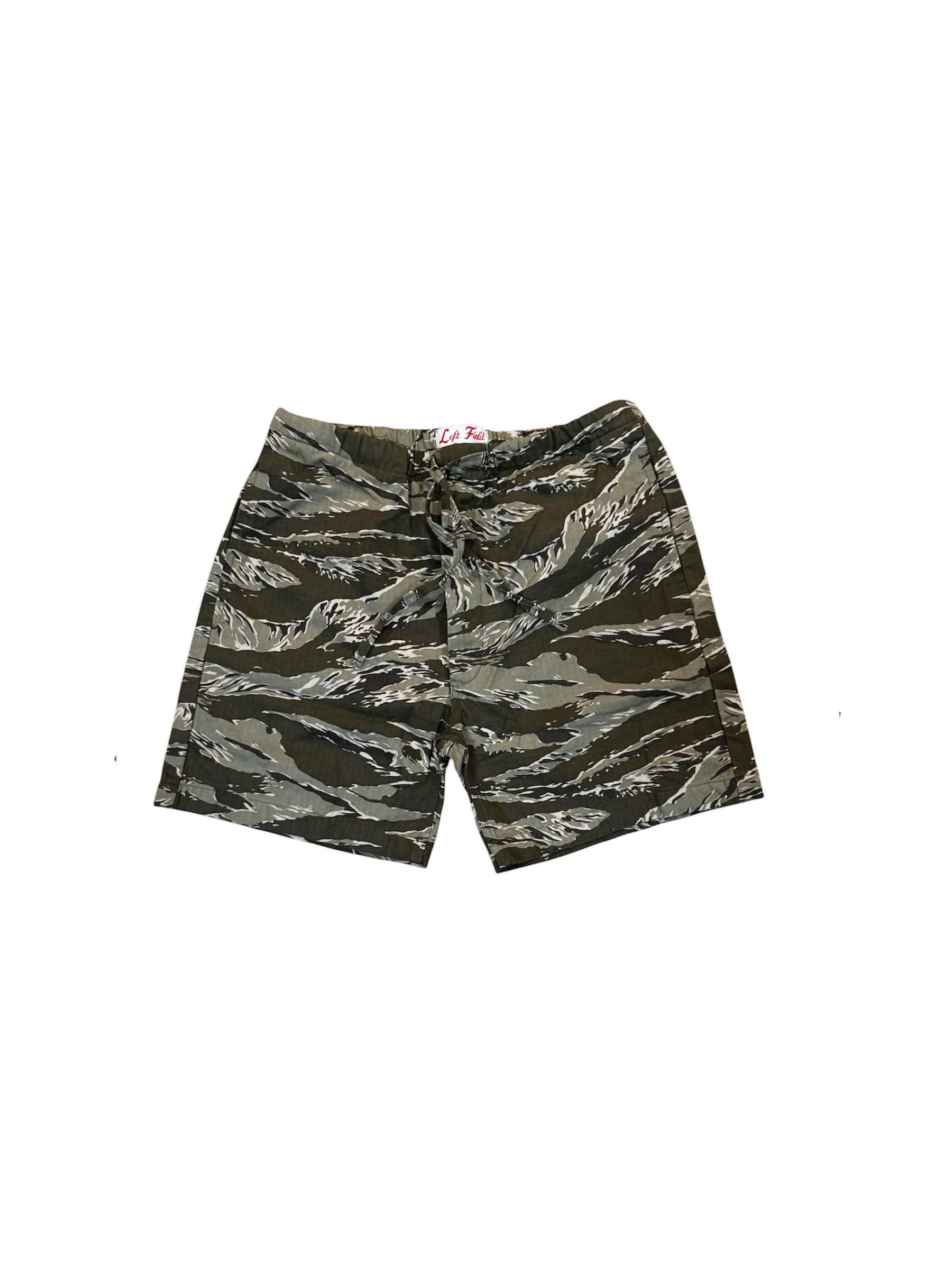 Japanese Brown Tiger Stripe/ Leopard print drawstring shorts