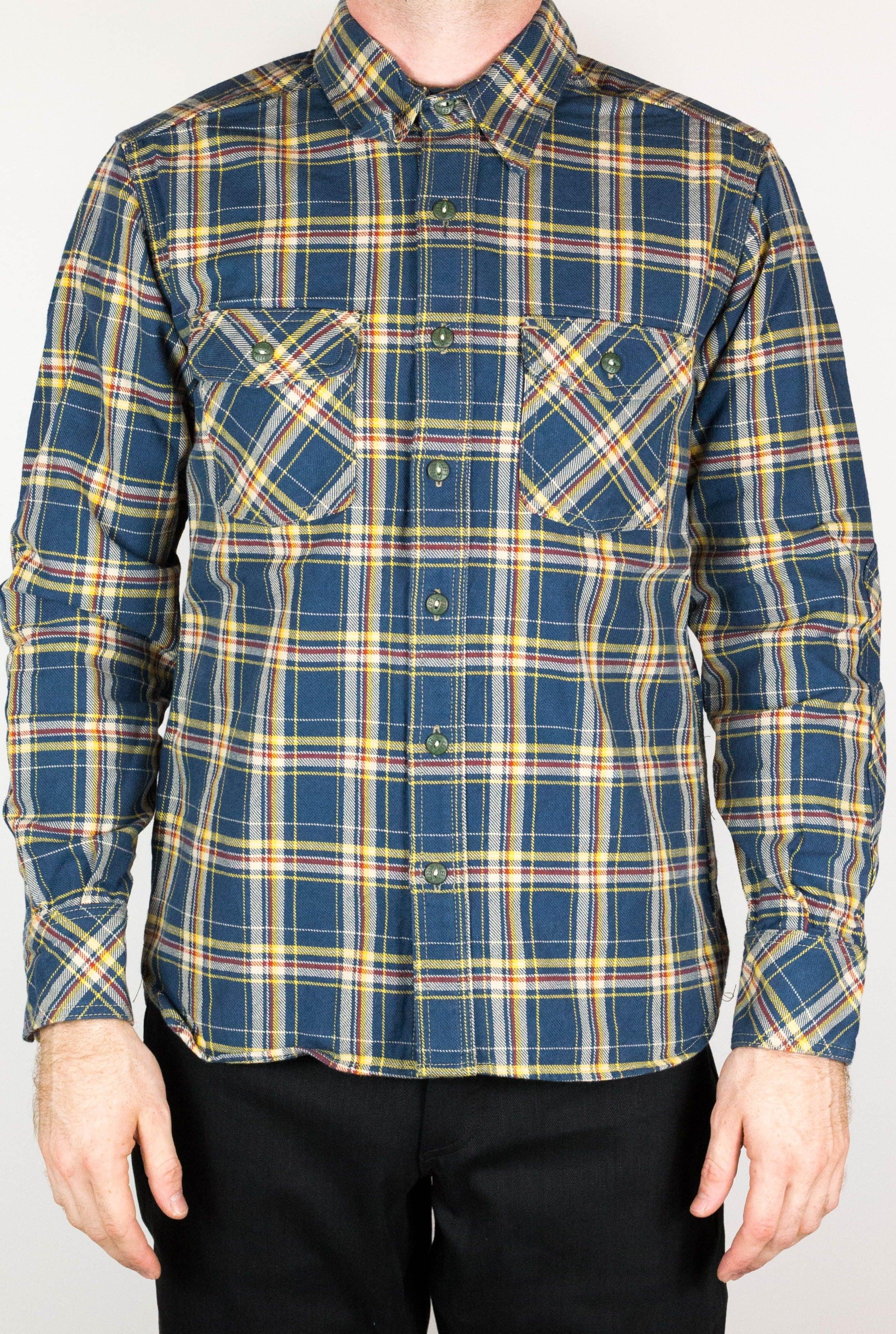 Roy Roger Heavyweight Tartan Twill Work Shirt with LF Buttons