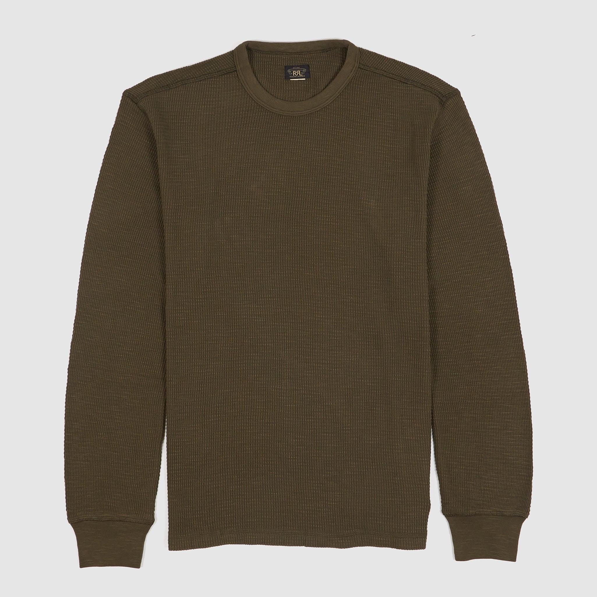 Long Sleeve Crewneck Waffle T-Shirt