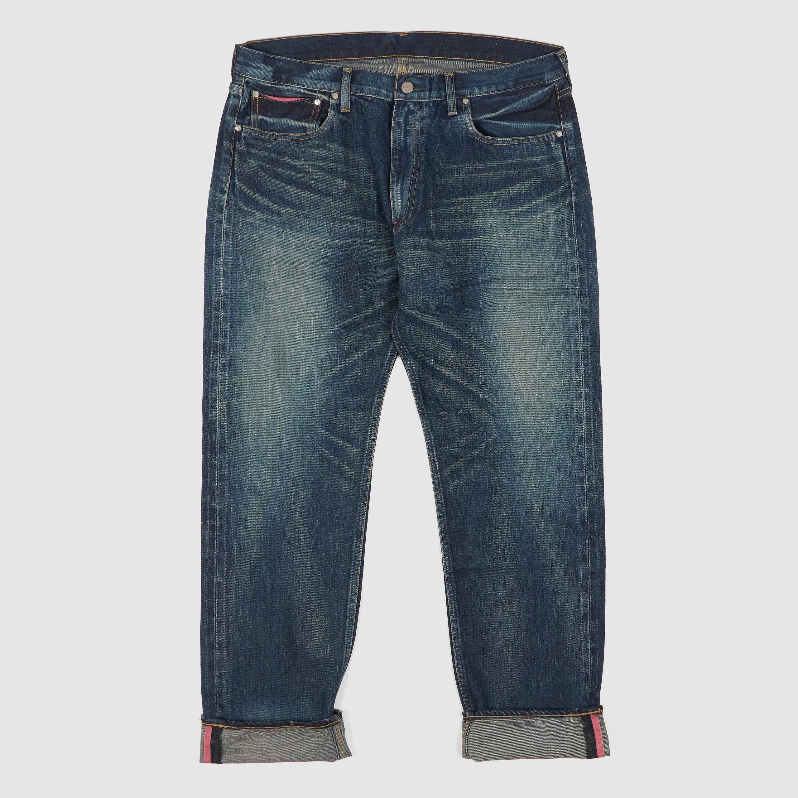Vintage Washed Five Pocket  Denim Jeans