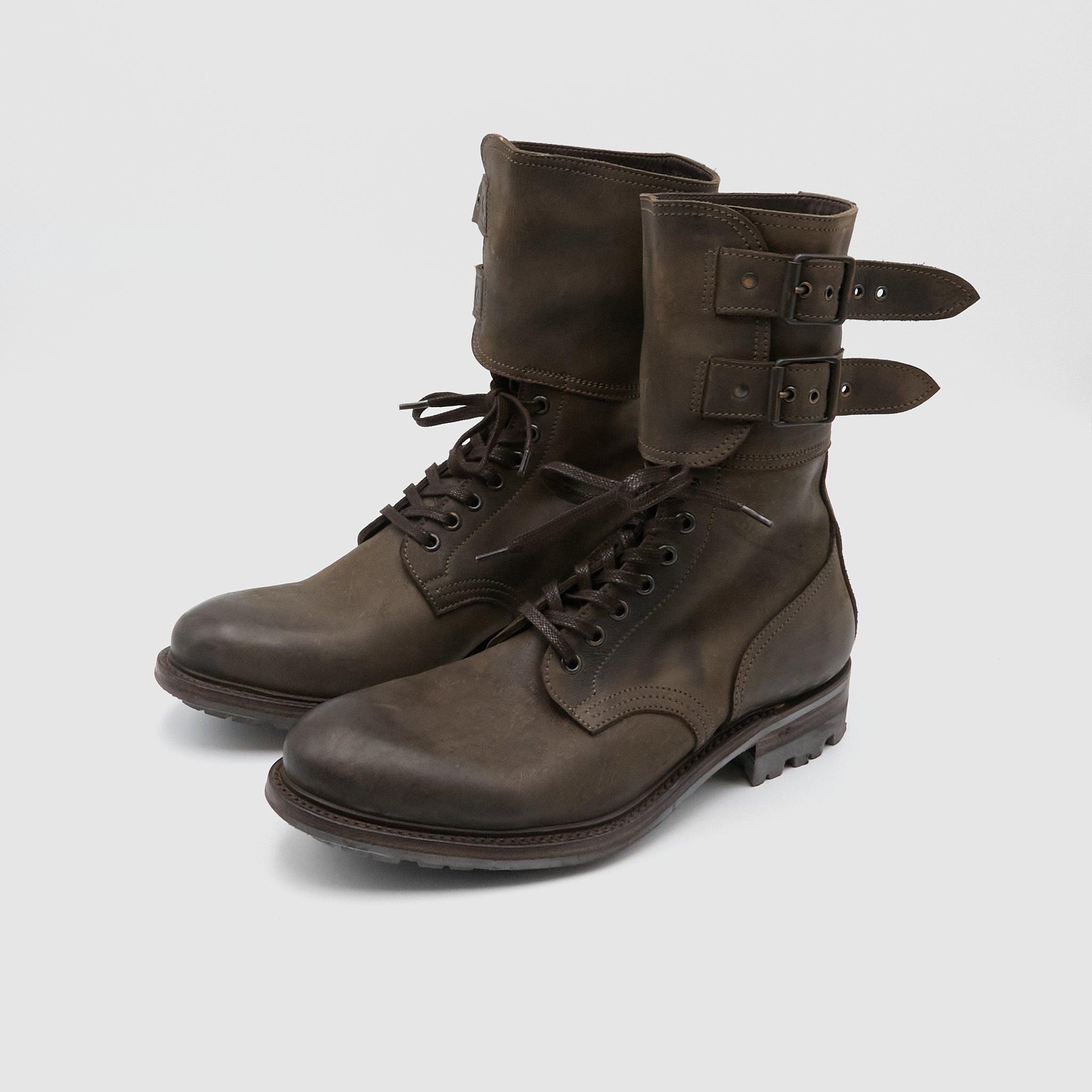 made by hand Waxed Kudu Leather Boots