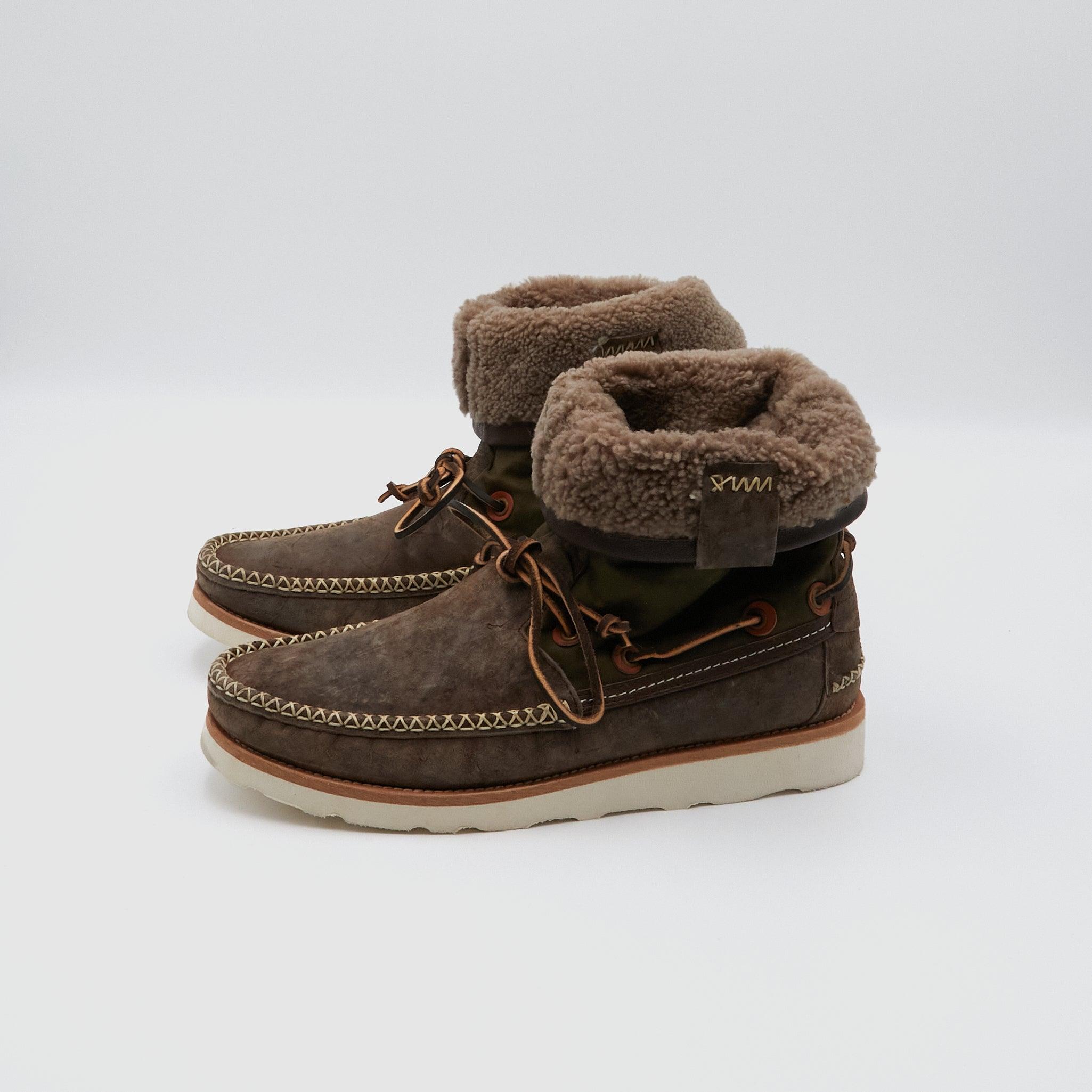 made by hand Wax Mohawk Sheepskin Boots