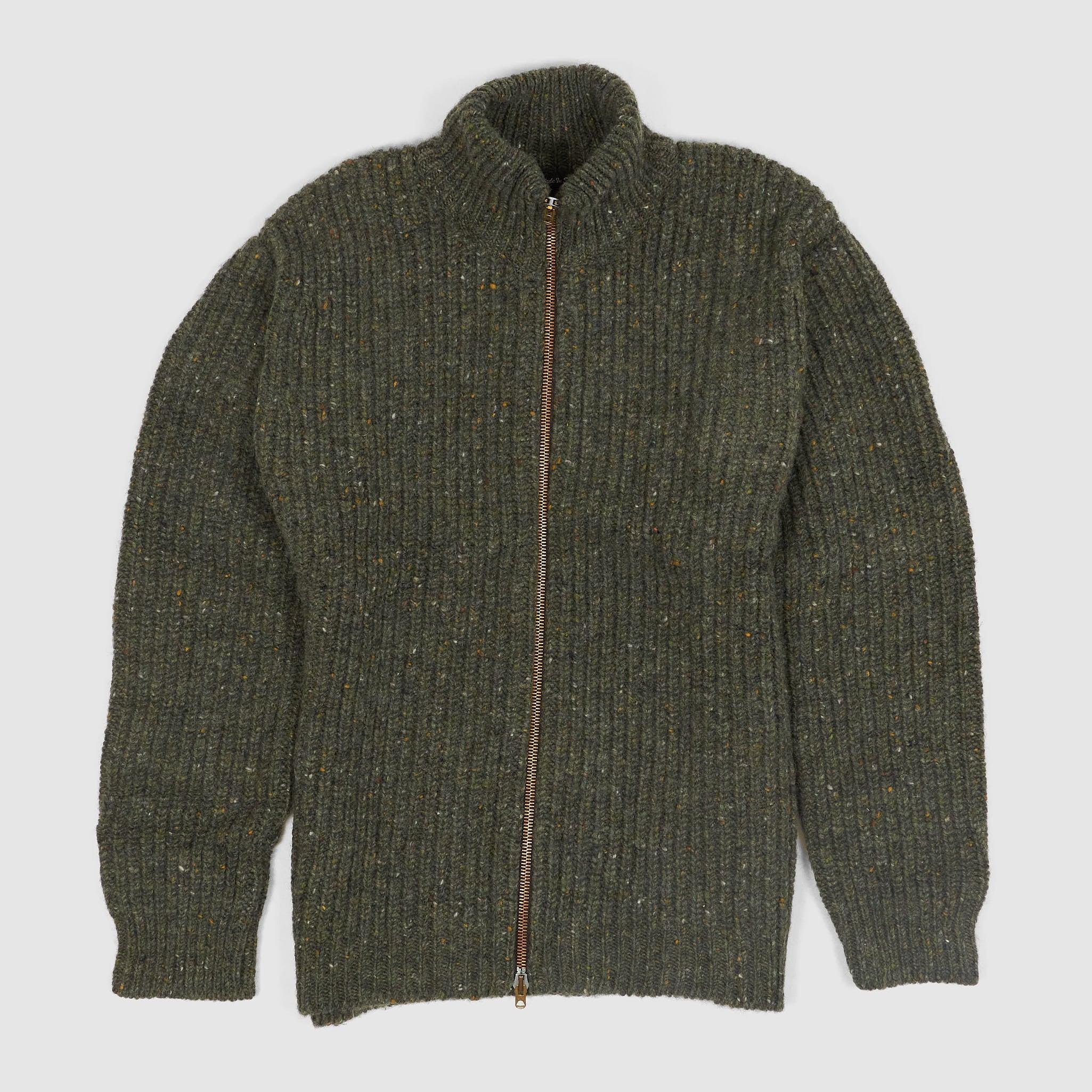 Full Zip Donegal Wool Cardigan