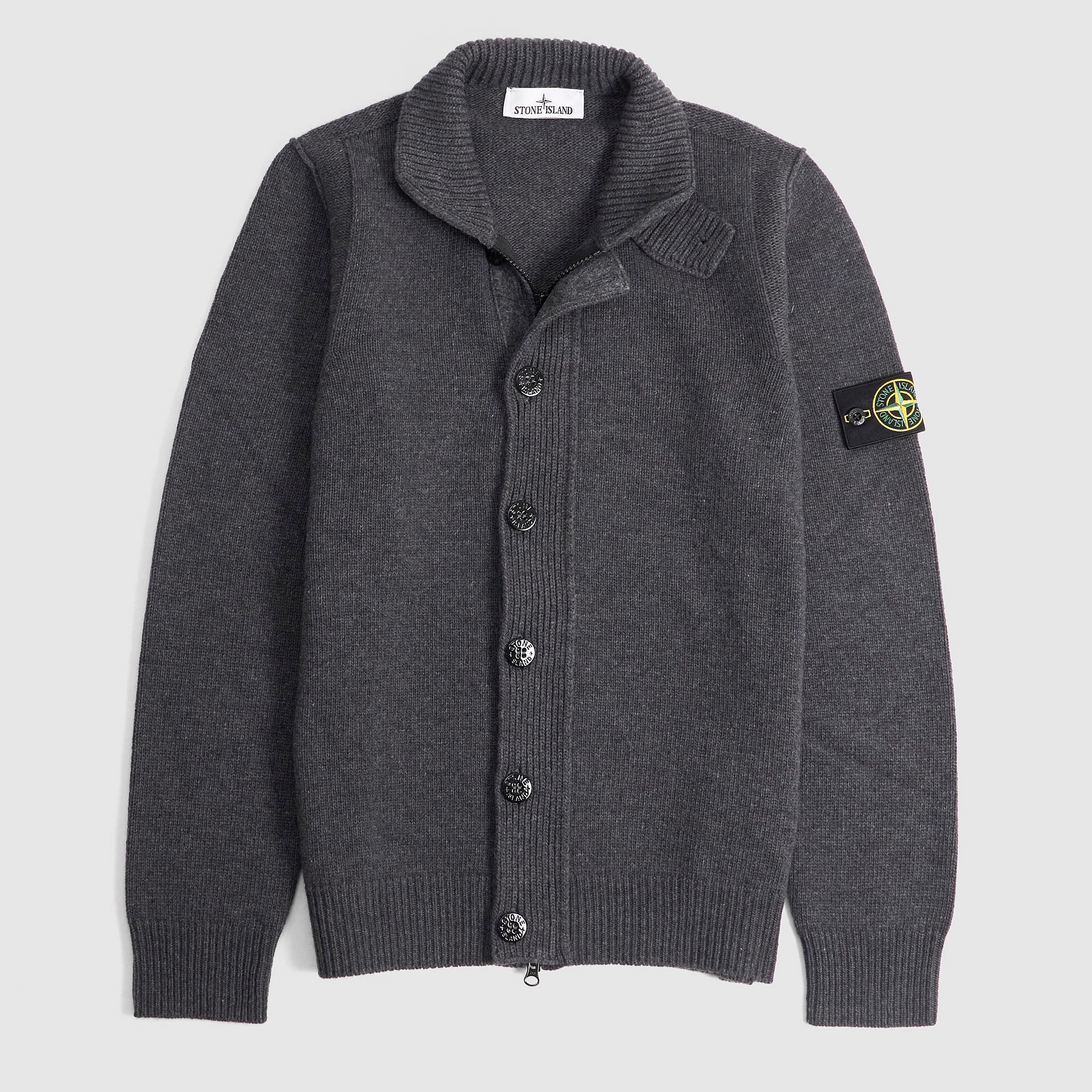Full-Zip Lambswool Cardigan