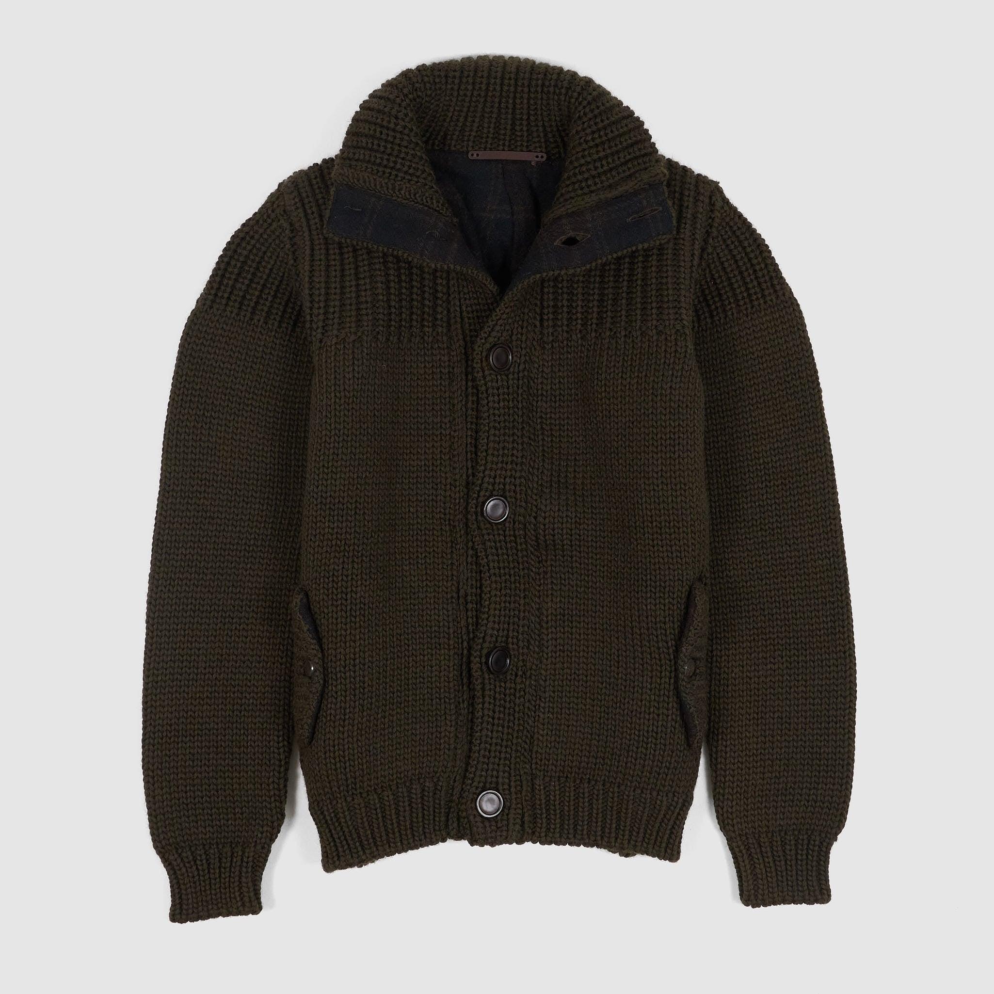 Heavy Knit Wool Cardigan