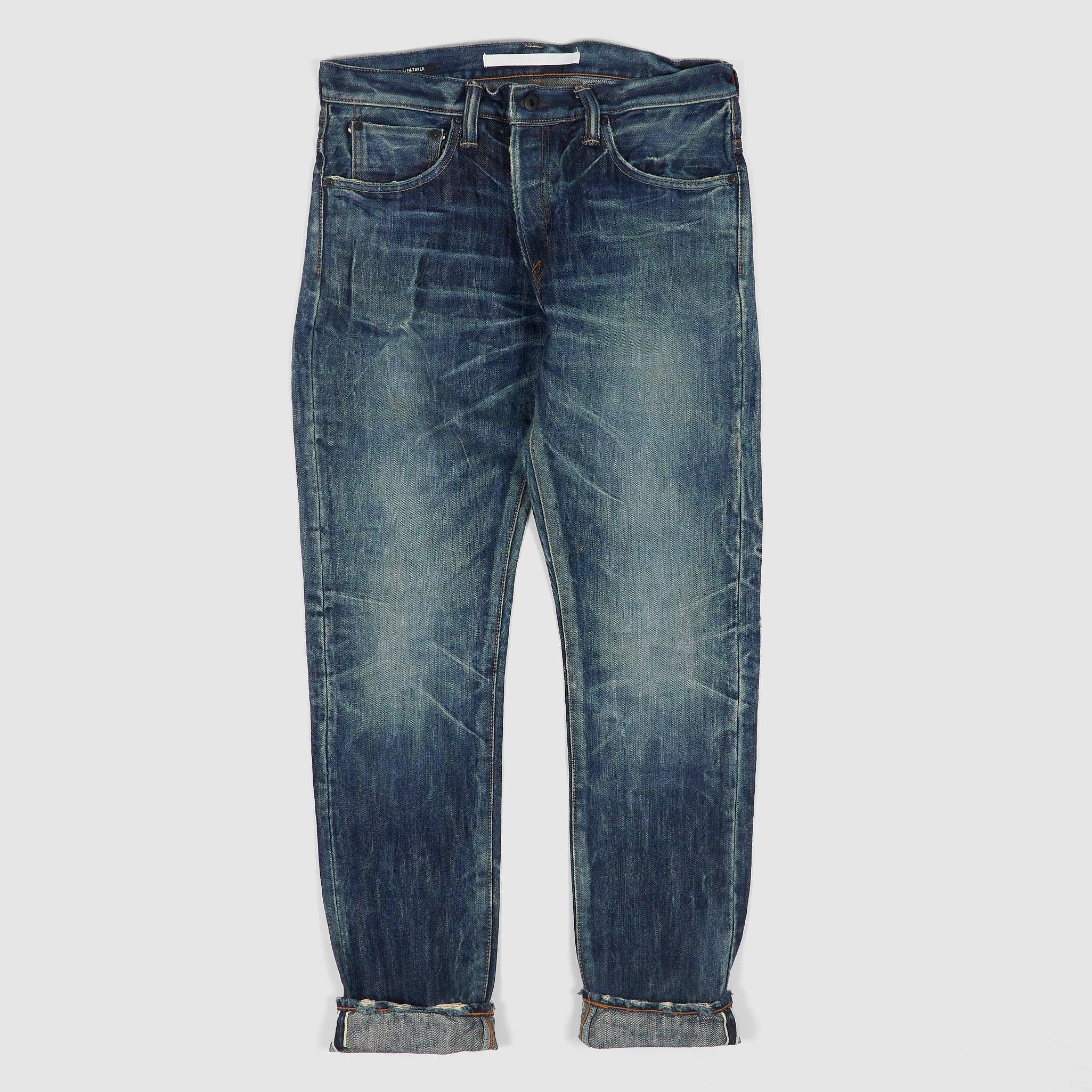 5-Pocket Slim Tapered Paper Denim Jeans