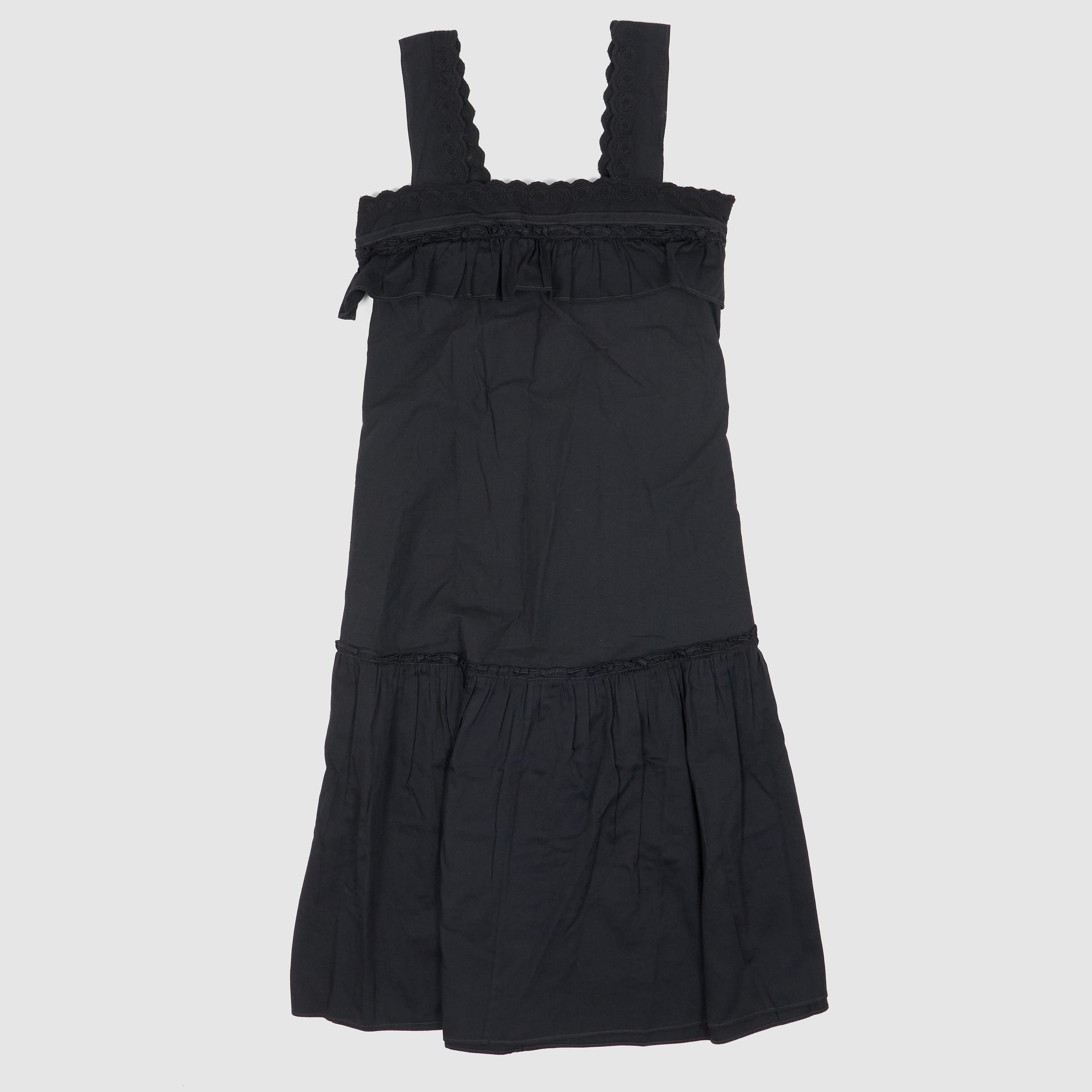 Zoe ruffle-trim midi dress