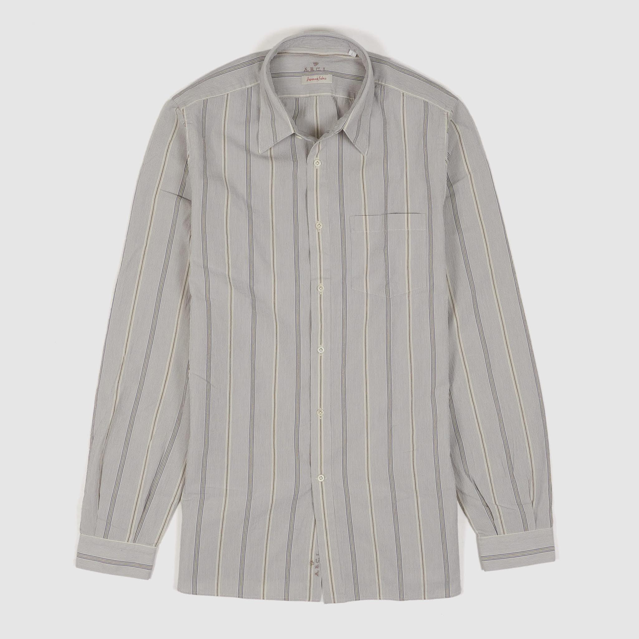 A.B.C.L Long Sleeve Woven Striped Cotton Shirt
