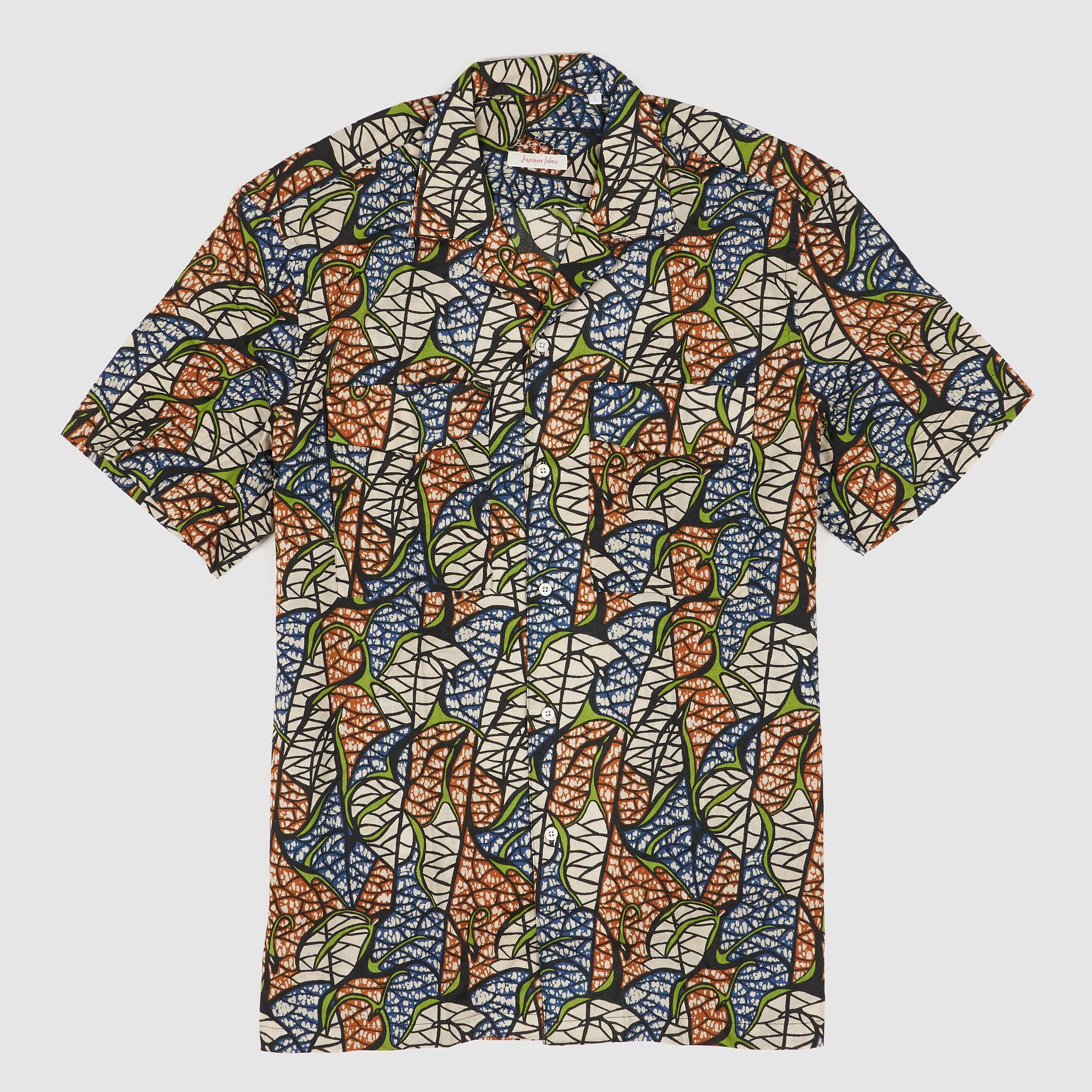 A.B.C.L Short Sleeve Printed Camp Collar Shirt