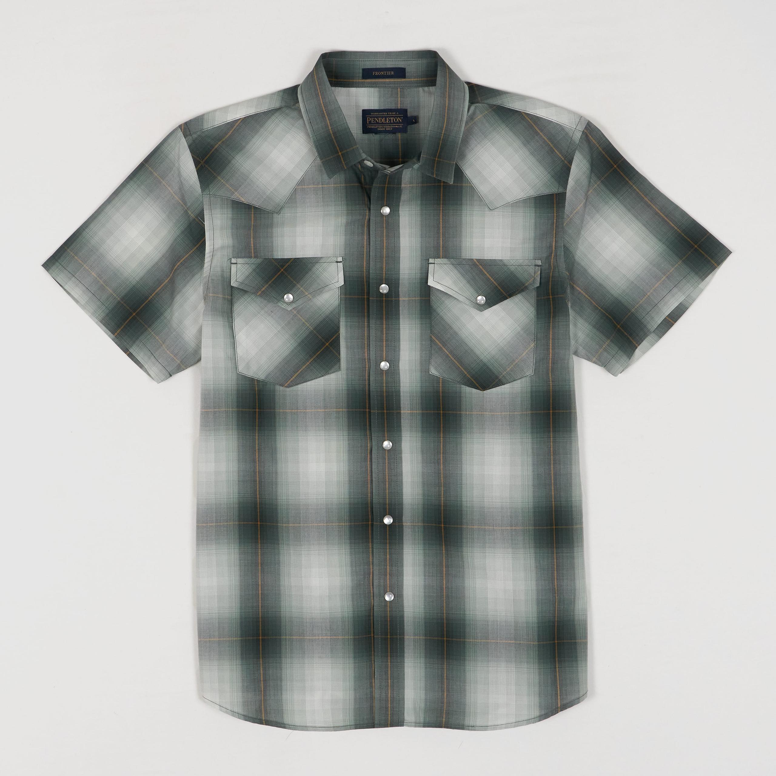 Cotton Plaid Short Sleeve Western Shirt