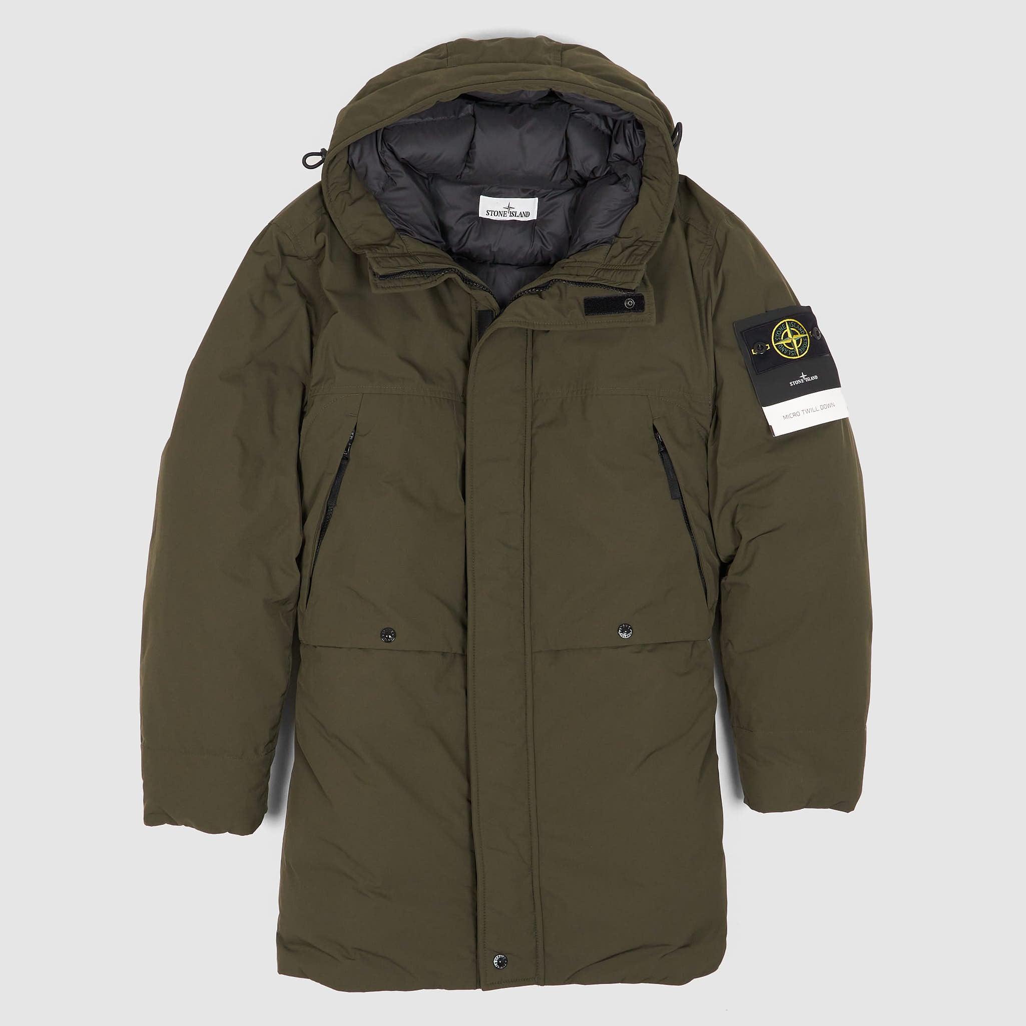 Hooded Micro Twill Down Jacket