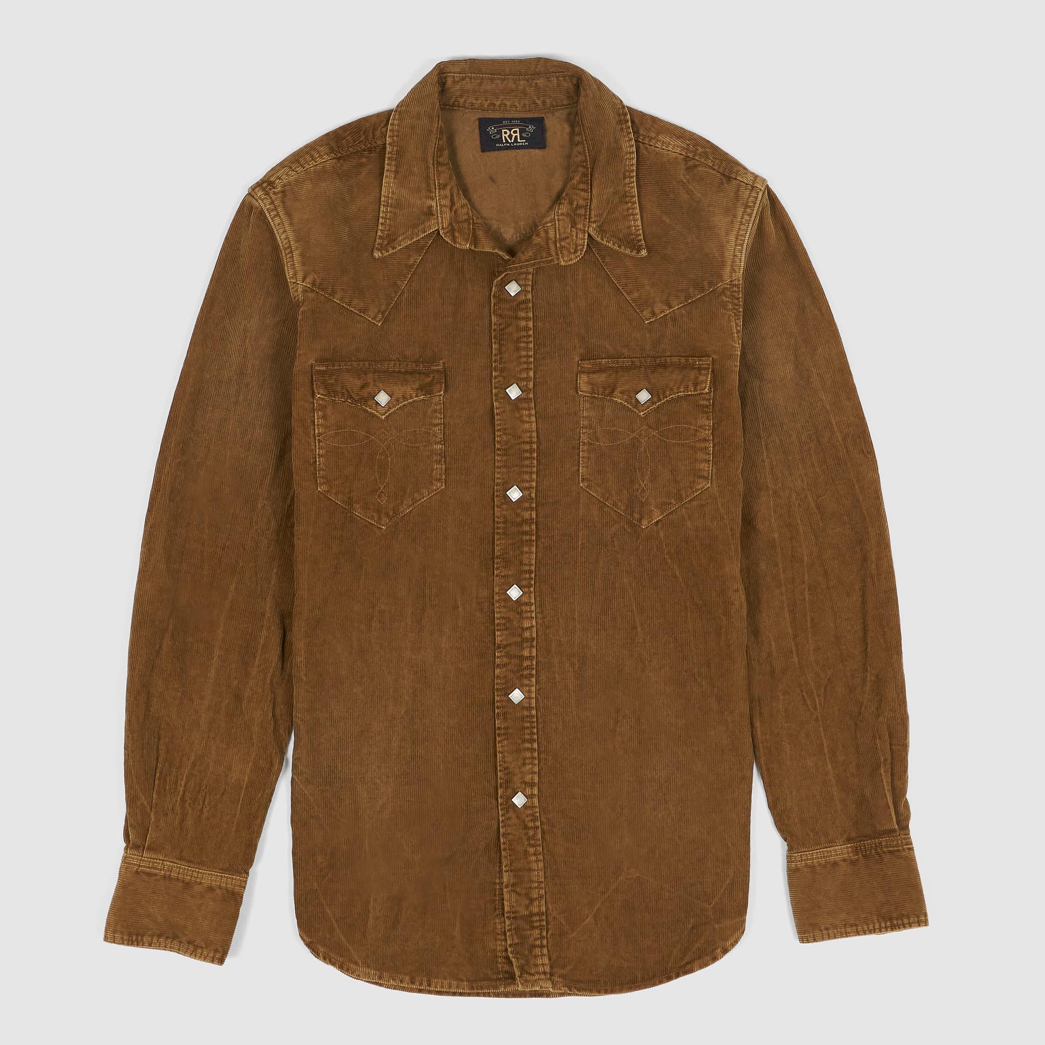 Long Sleeve Buffalo Corduroy Western Shirt