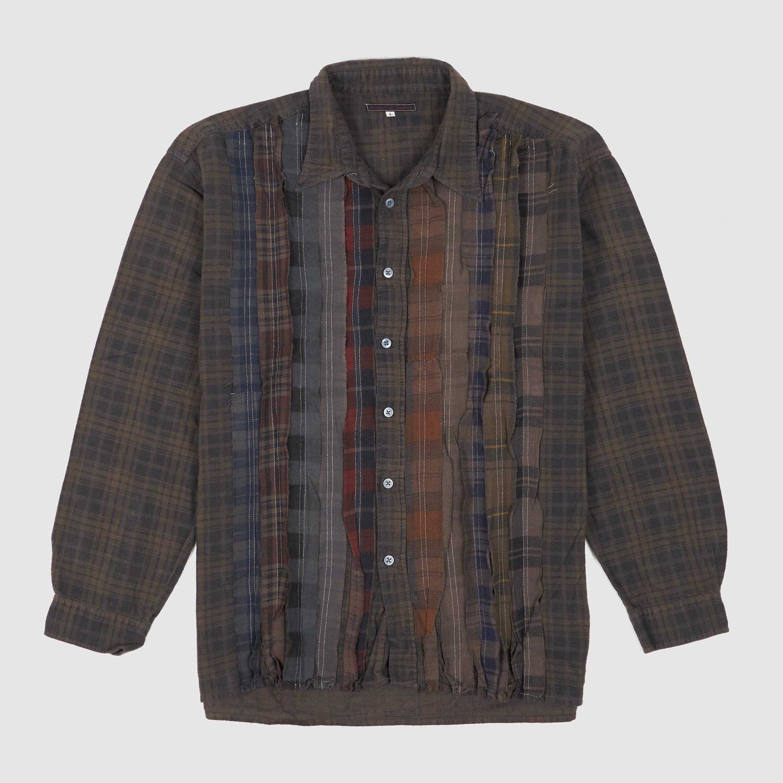 Japan Rebuild Over Dye Genderless Flannel Shirt Unisex