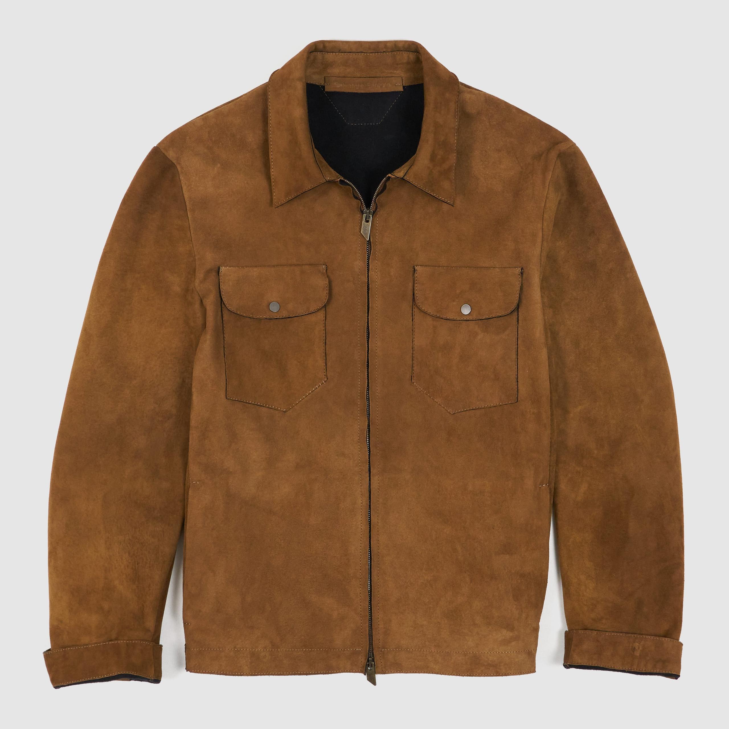 Leather Overshirt Jacket